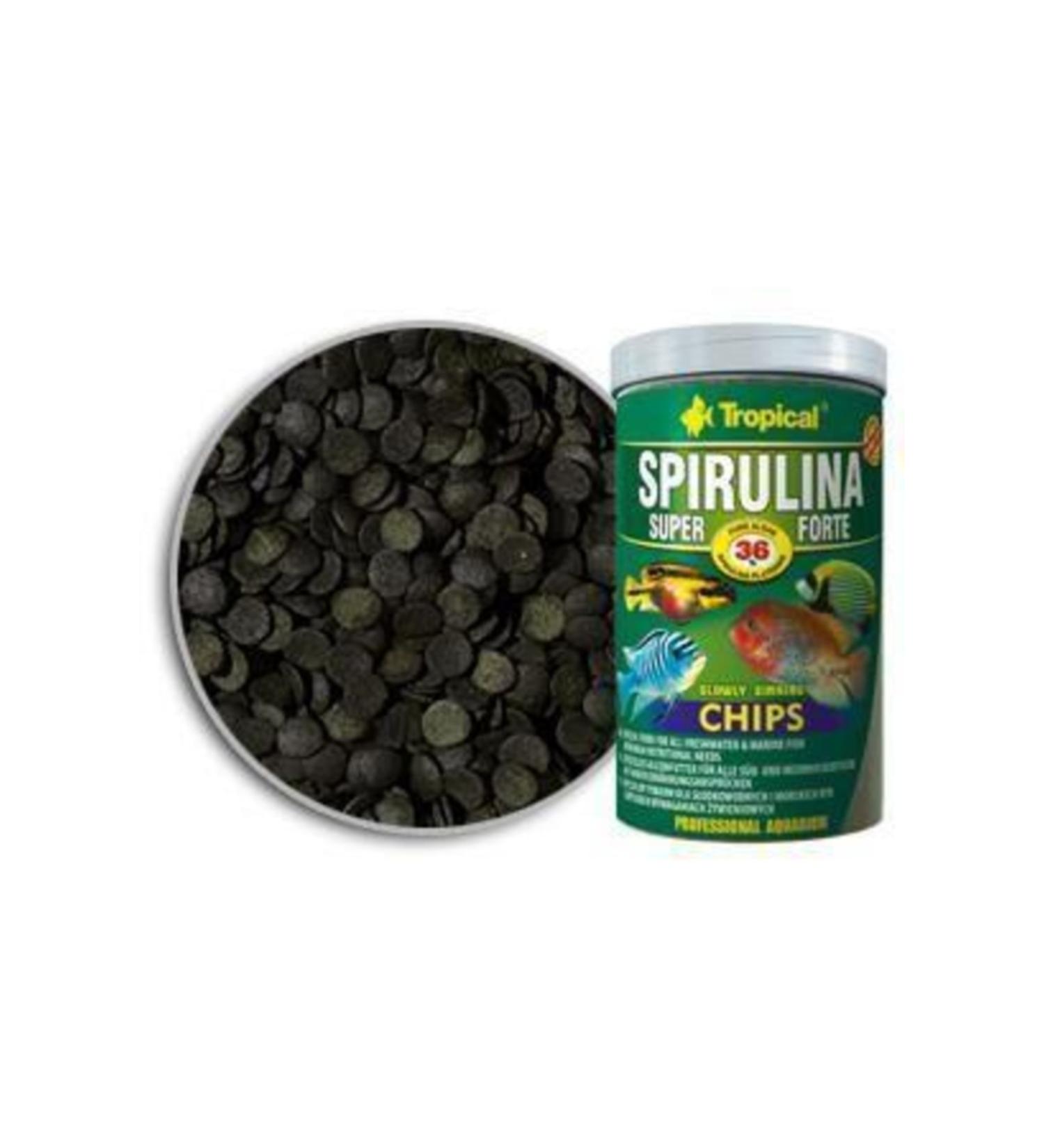 Tropical Spirulina Super Forte Chips 100gr. (open)