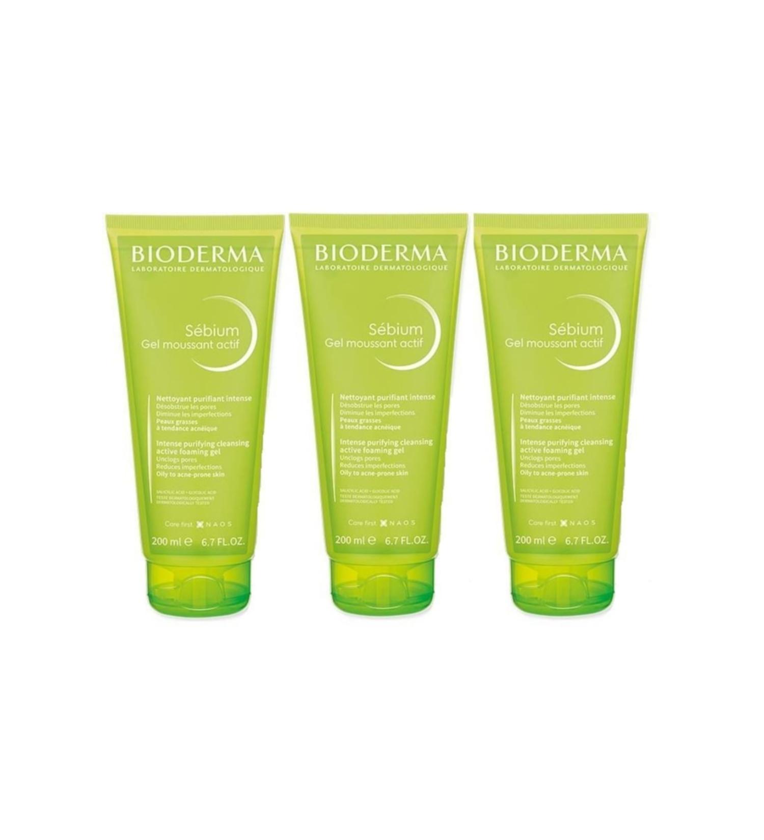 Bioderma Sebium Foaming Gel Active 200 Ml 3 Pieces