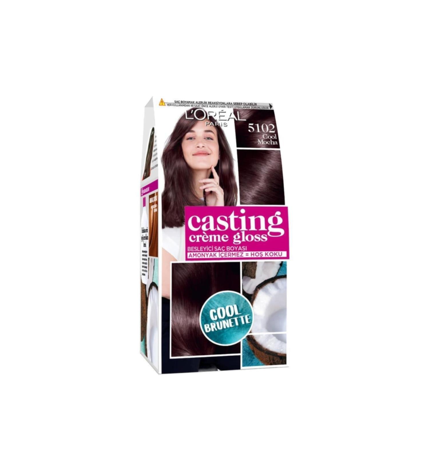 L'Oreal Paris Loreal Casting Creme Gloss 5102 Cool Mocha Hair Dye - Buy Online on GoSupps.com