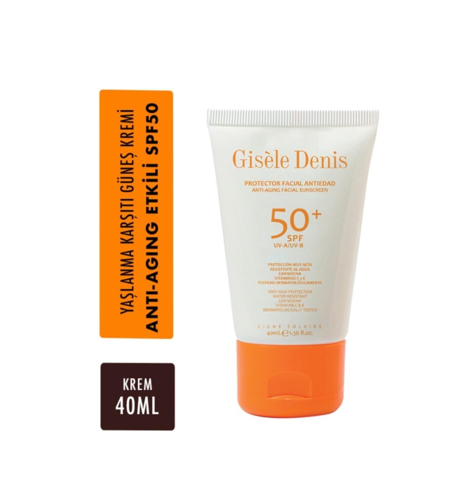 Gisele Denis Anti Aging Facial Sunscreen Spf50+ Anti Aging Sun Protection Cream For Face 40 Ml