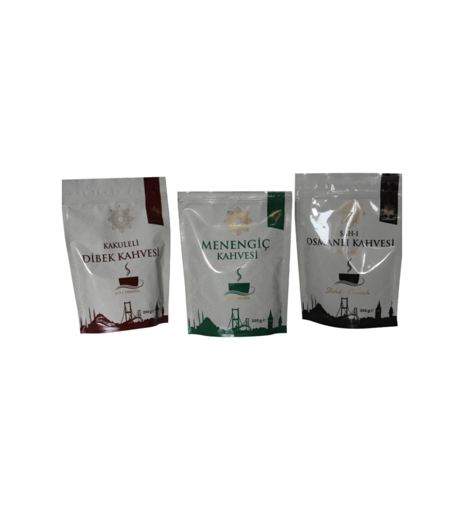 Shah-i Ottoman Coffee Magnificent Trio 1 Piece of Pistachio 1 Piece of Cardamom Dibek 1 Piece - Buy Online on GoSupps.com