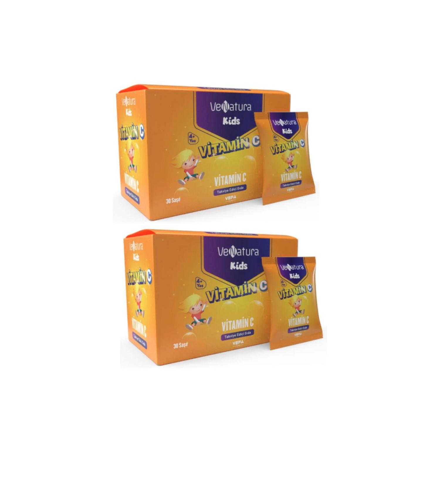 Venatura Kids Vitamin C Food Supplement 30 Sachets X2 Pieces