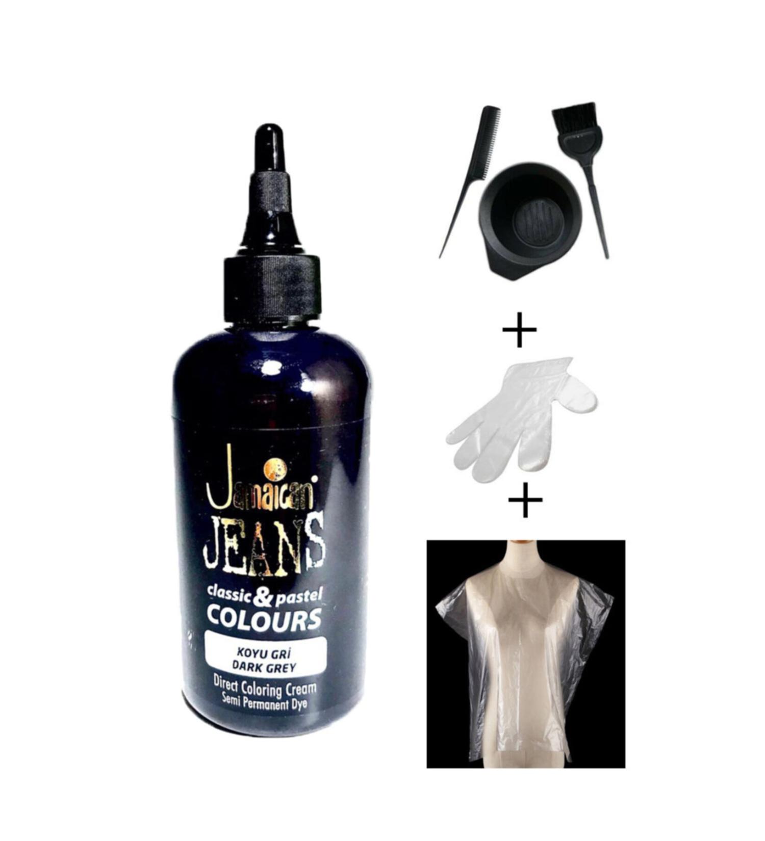 Jamaican Jean's Color Hair Dye Set Dark Grey Dep1033