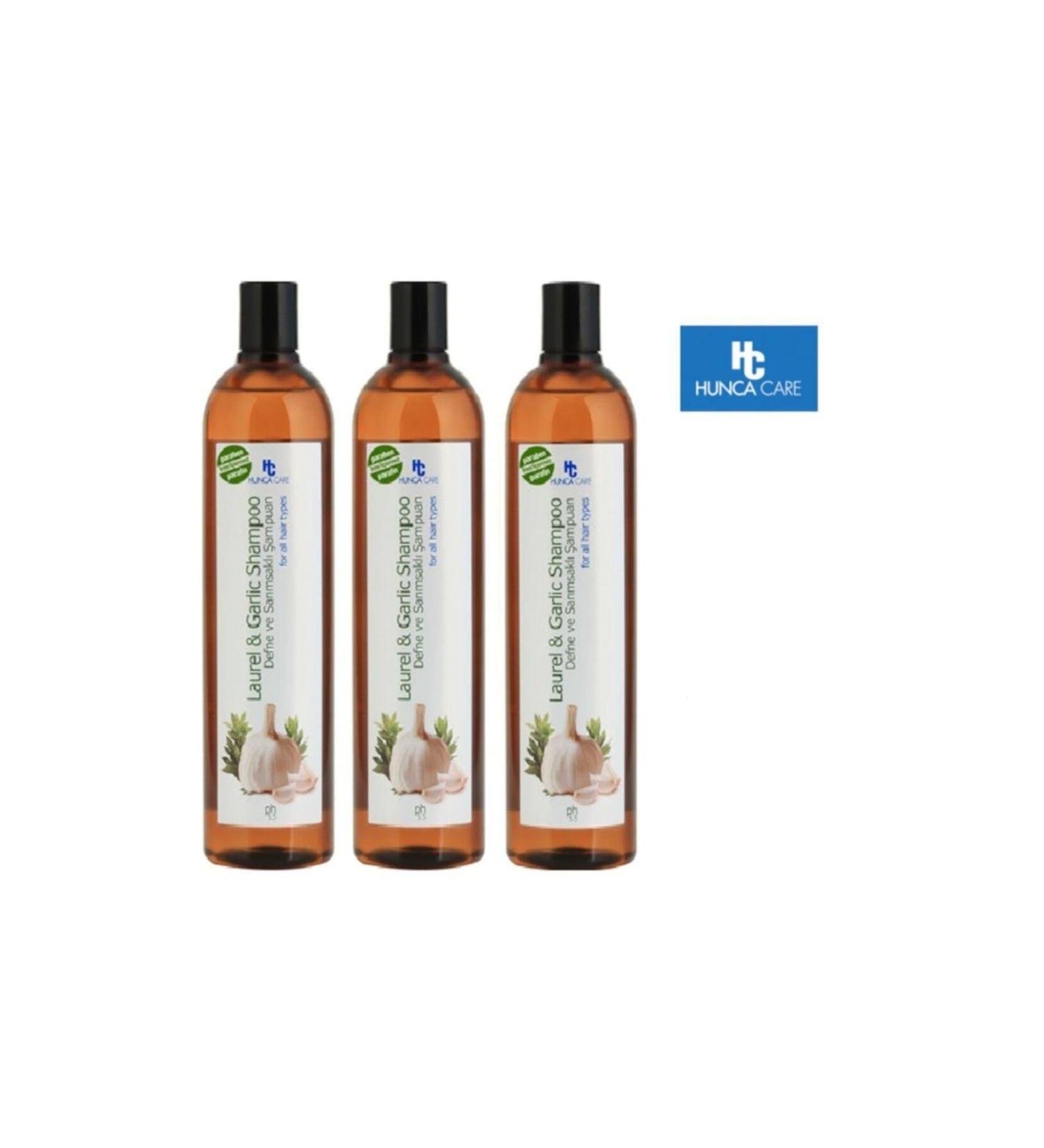 Hunca Hunca Laurel and Garlic Essence Shampoo 700 Ml X3 Pieces