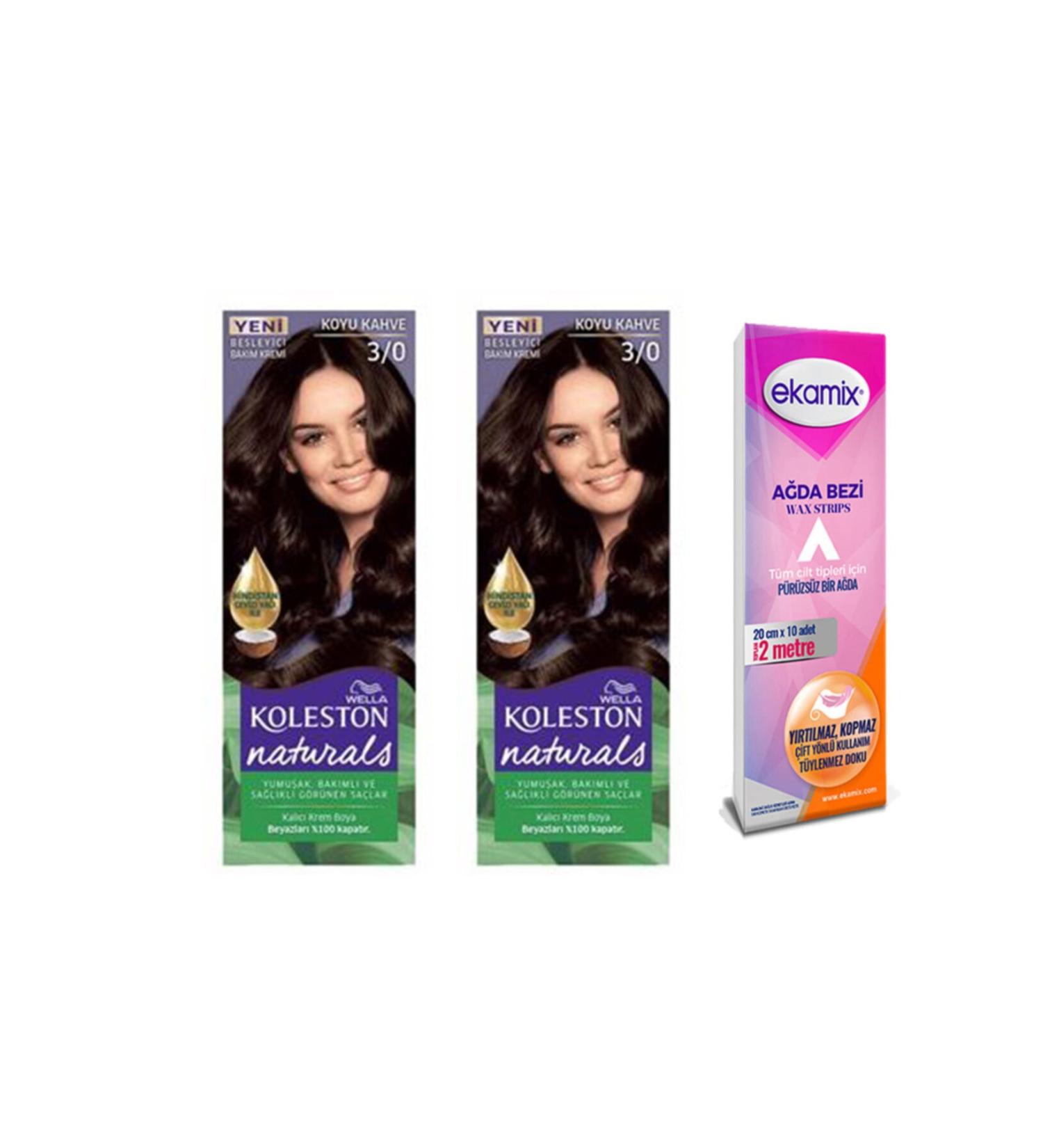 Wella Naturals Tube Dye 3-0 Dark Brown 2 Pieces