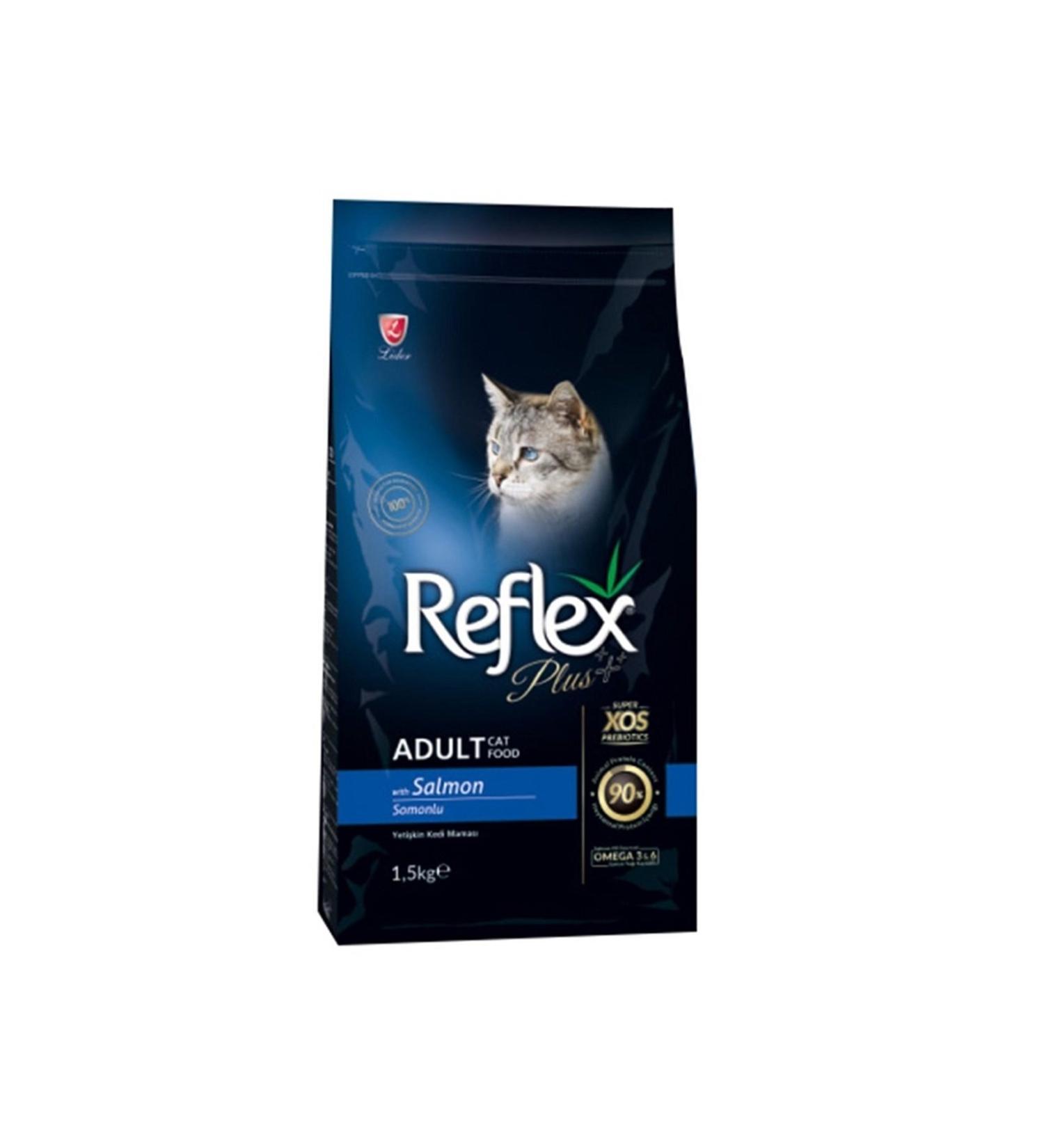 Reflex Plus Adult Cat Food with Salmon 1.5 Kg 2 Piece Set Idili