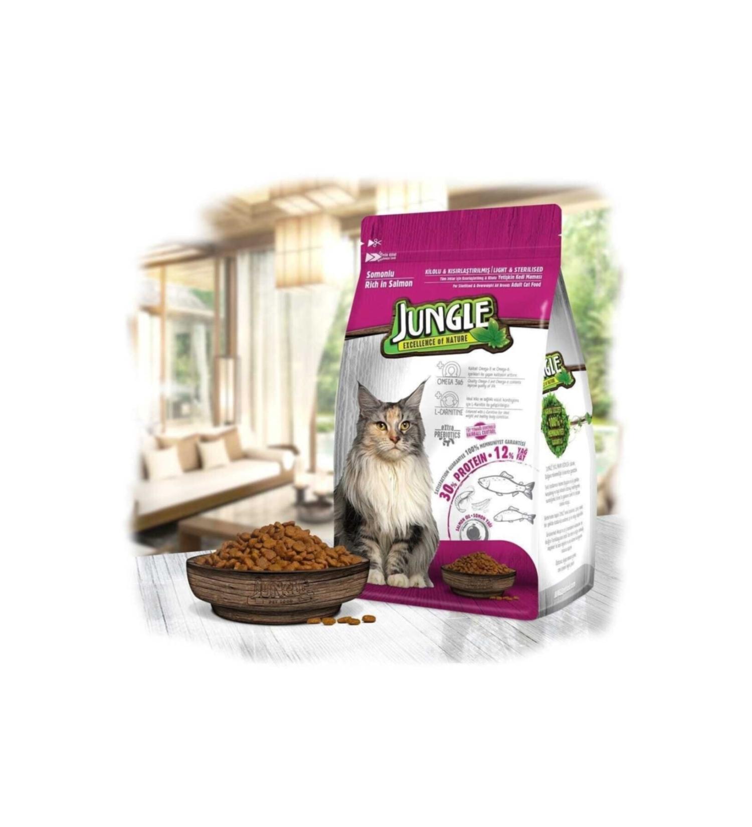 Jungle Salmon Sterilized Cat Food 1.5 Kg