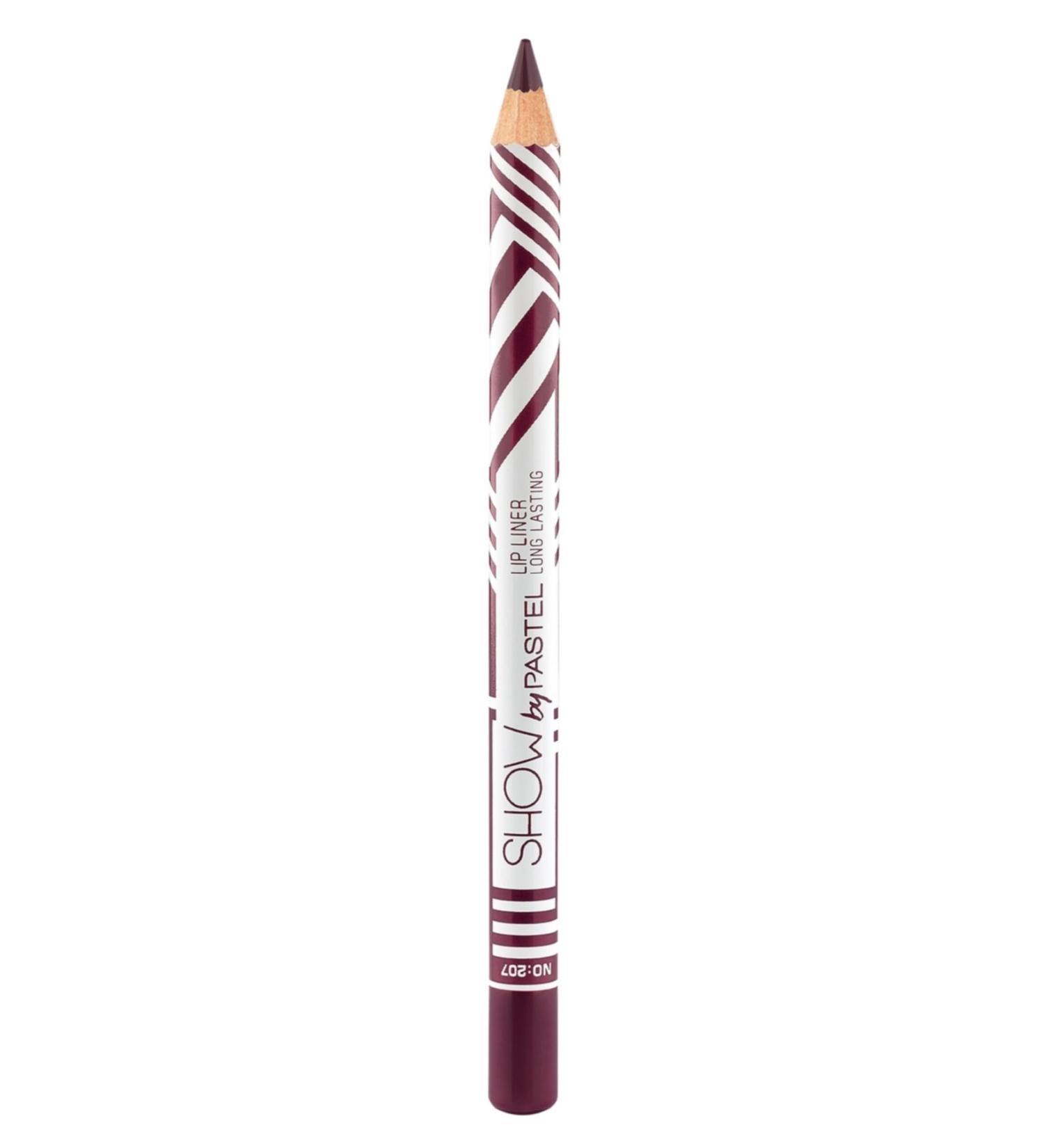 Pastel Show By Lip Liner Long Lasting Lip Pencil Boysenberry No:207