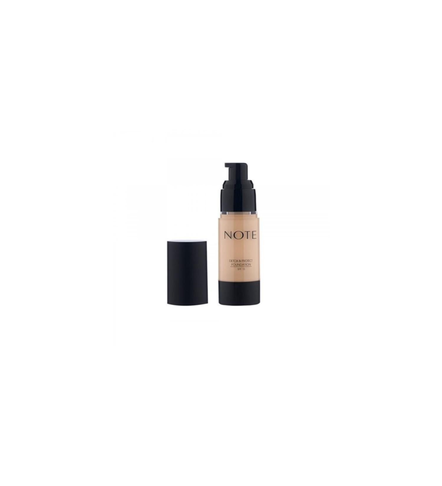 Note Cosmetics Detox Protect Foundation 01 Beige - Buy Online on GoSupps.com