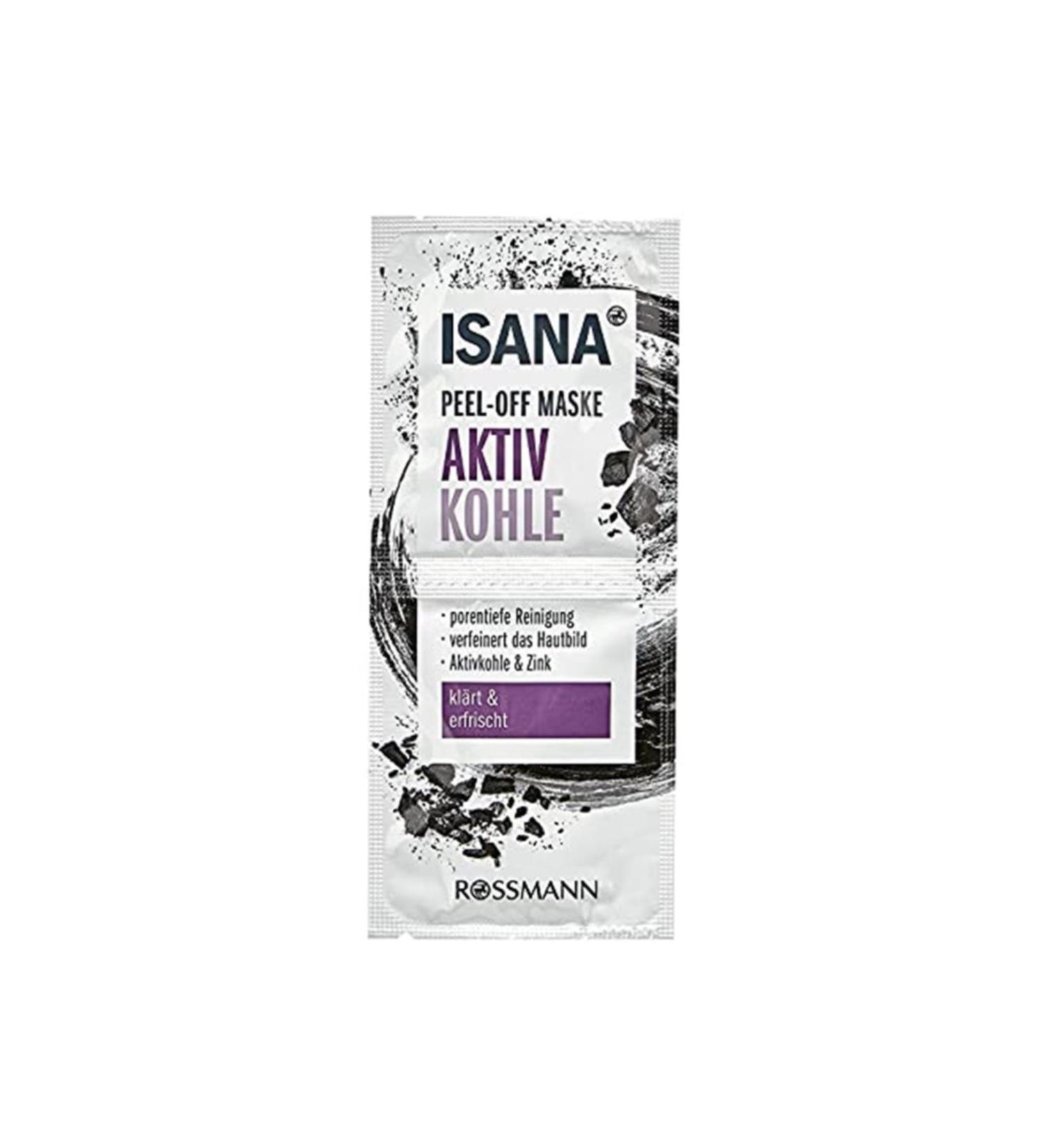 ISANA Activated Charcoal Purifying Mask - All Skin Types - 2x8 ml