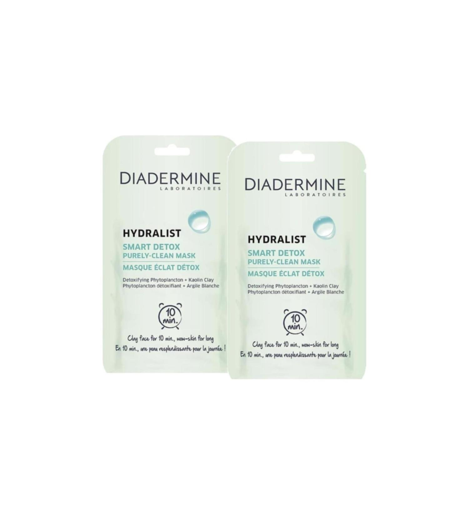 Diadermine Hydralist Smart Detox 10min Detox Effect Mask 8ml Pack of 2