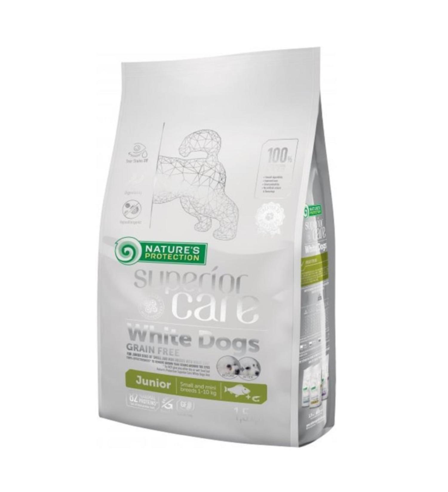 Nature's Protection White Dogs Fish Puppy Food 1.5 Kg