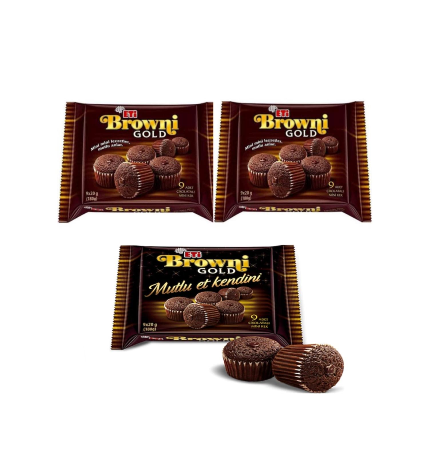 Eti Browni Gold Cocoa 3 Pieces (180gr)