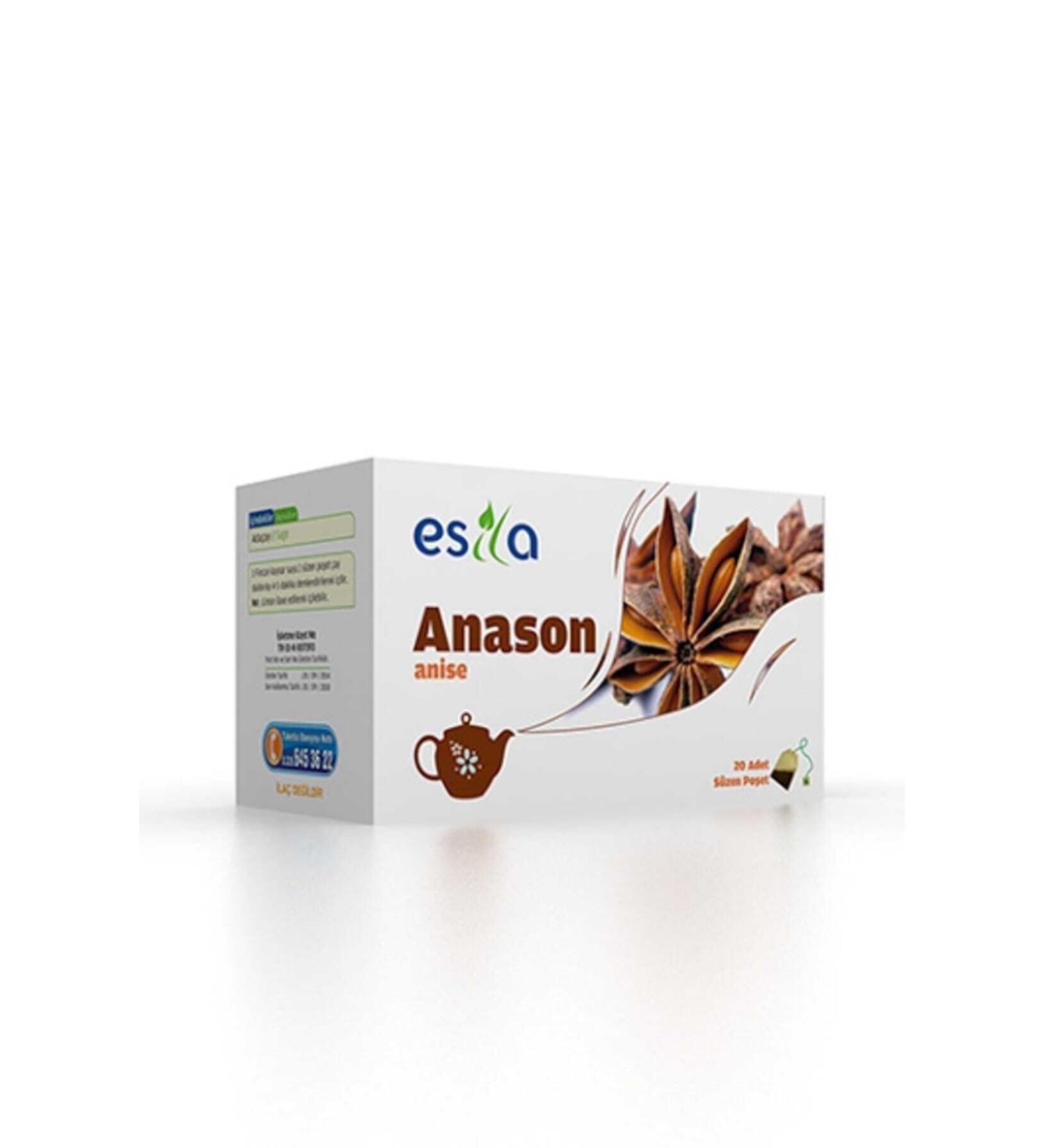 ES LA Anise Tea 20 Filtering Bags X2 Pieces