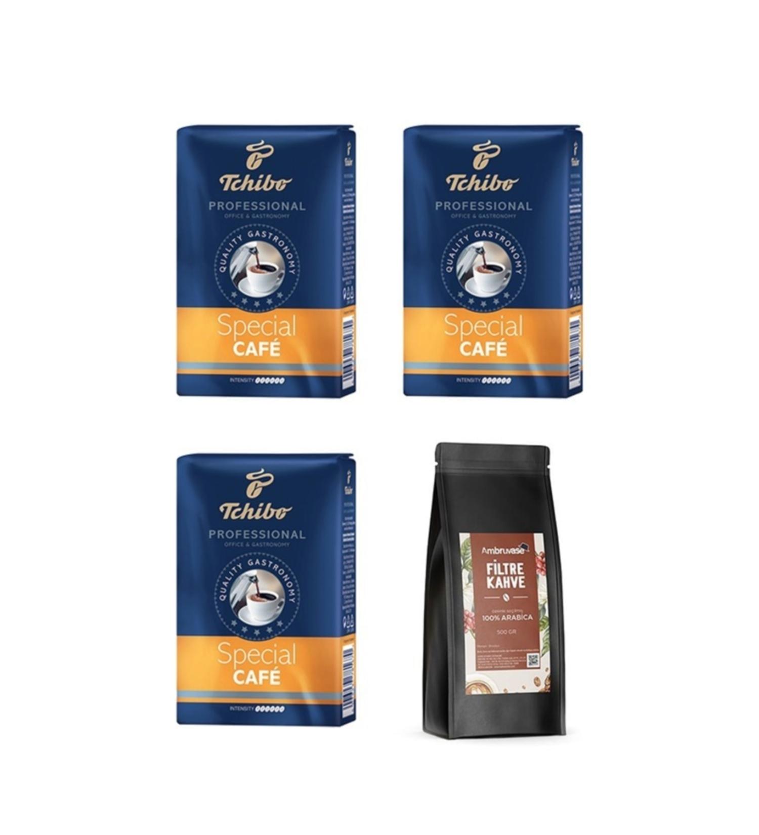 Tchibo Professional Special Filter Coffee 3 X 250 Gr + Ambruvase Filter Coffee 1 X250 Gr