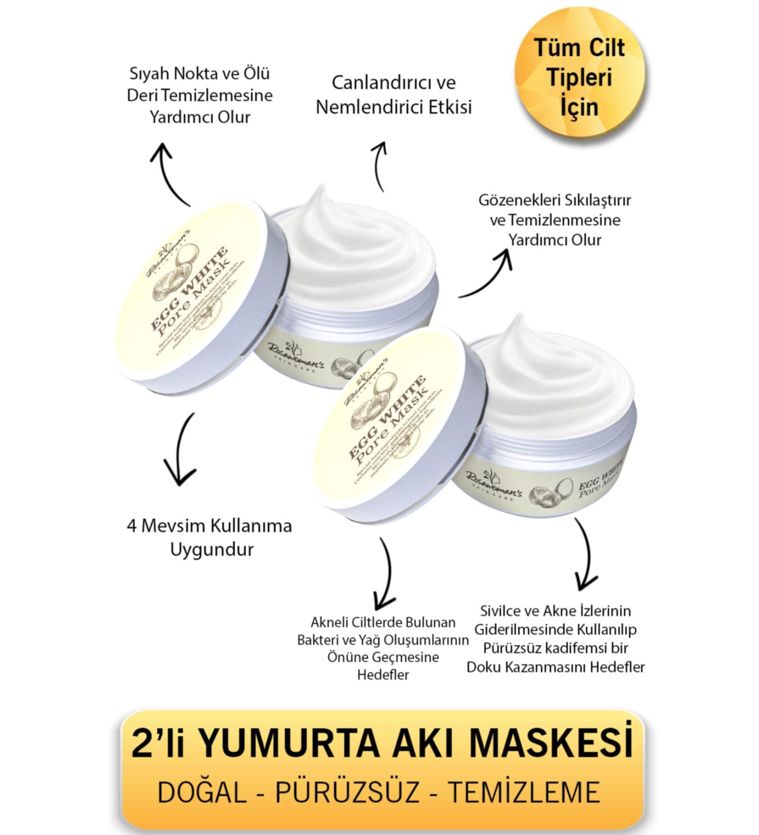 Rosawomans Egg White - Egg Pore Stain and Pore Mask 2 Pieces