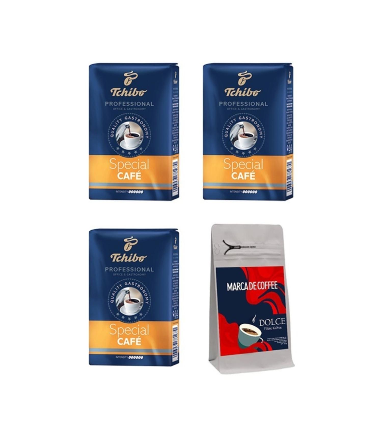 Tchibo Professional Special Filter Coffee 3 X 250 Gr + Mdc Dolce Filter Coffee 1 X250 Gr