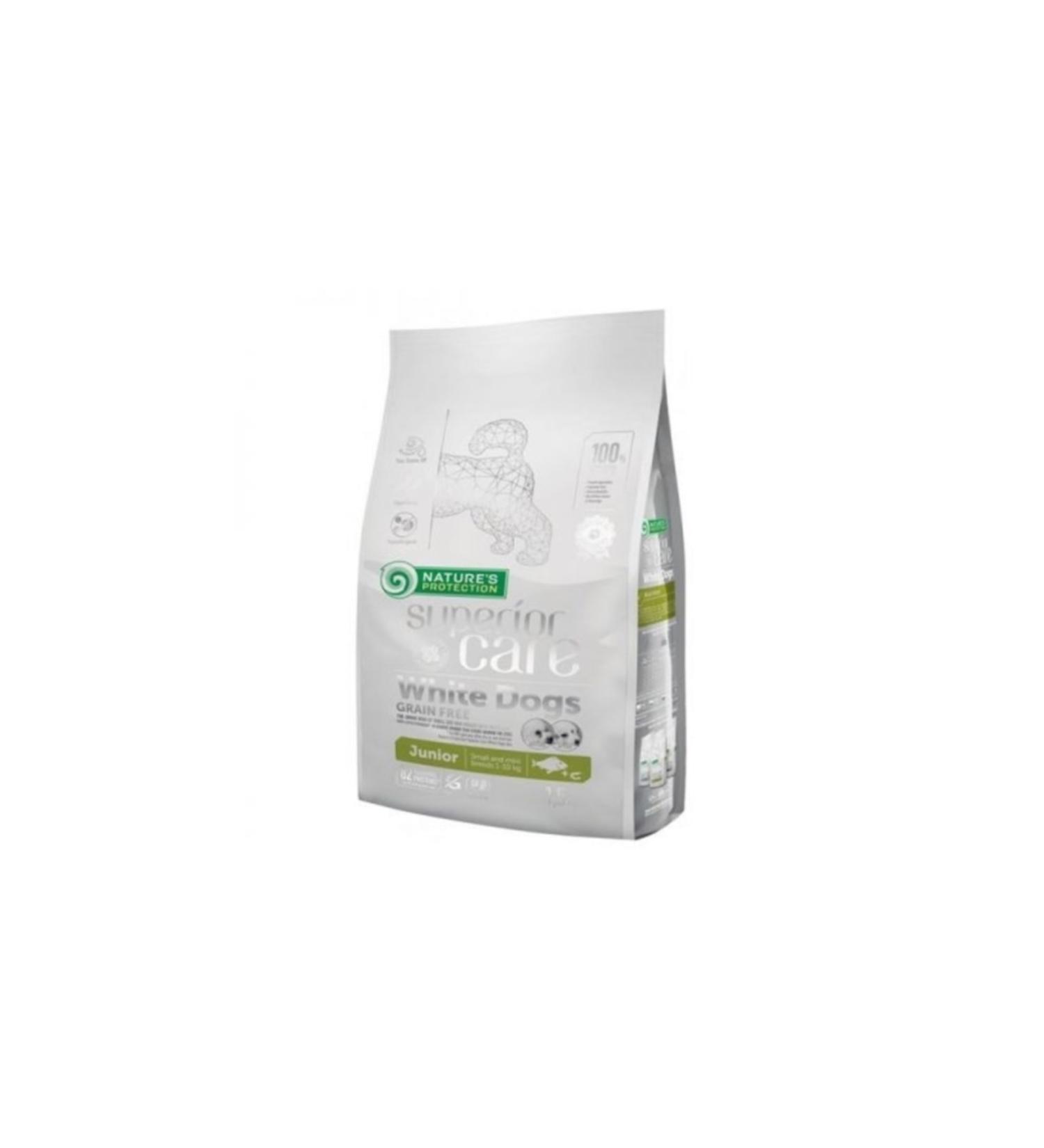 Nature's Protection Junior White Fish Grain-Free White Furry Small Breed Puppy Food 1.5 Kg