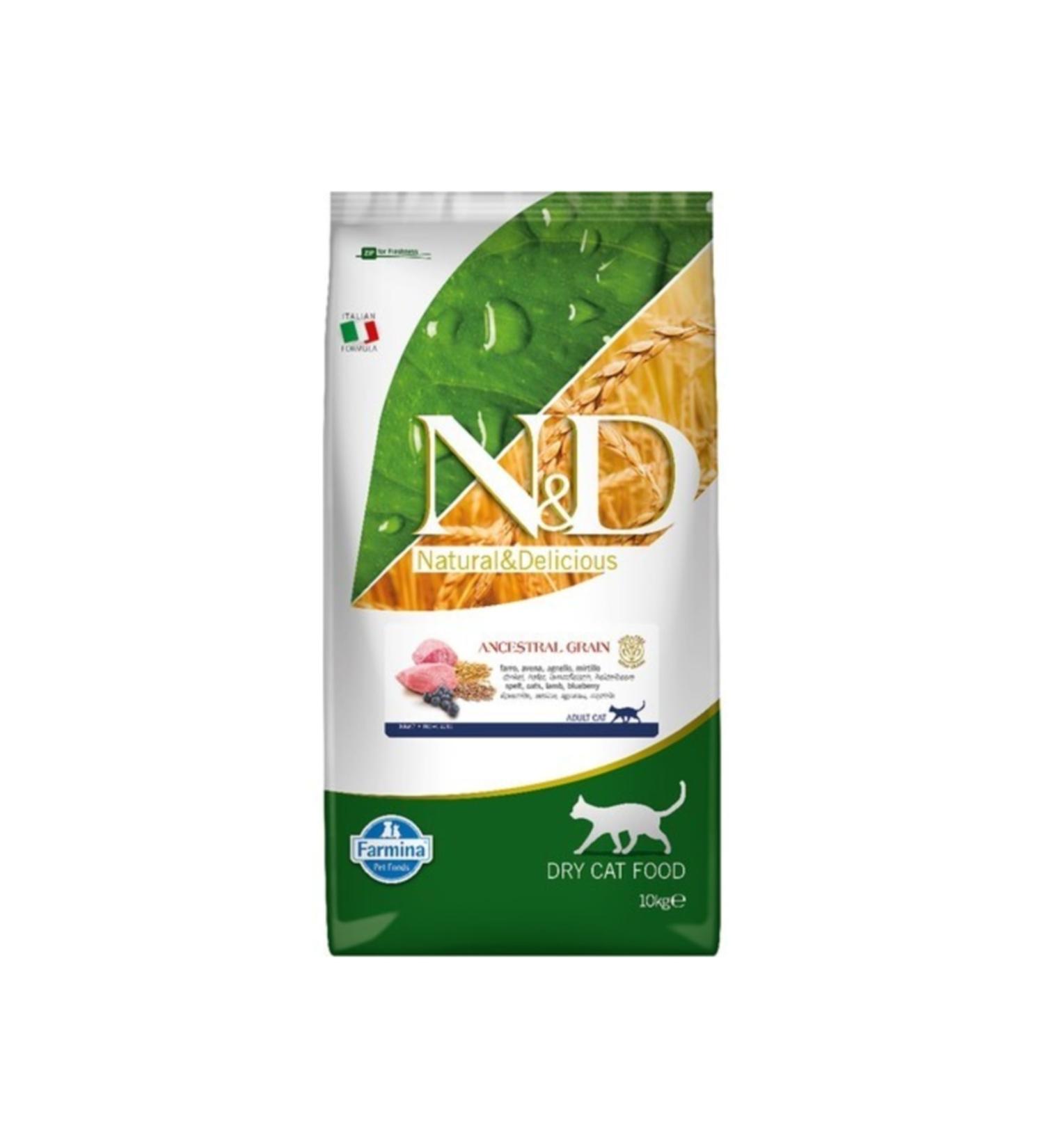 N & D Nd Low Grain Lamb Blueberry Adult Cat Food 10 Kg