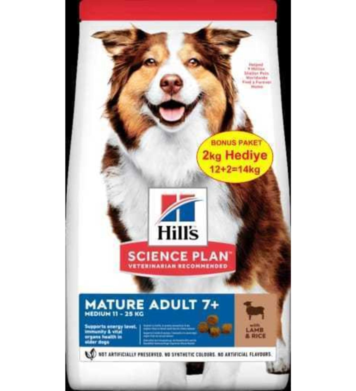Hill's Hills Mature Adult 7+ Medium Breed Lamb Meat Old Dog Food 14 Kg