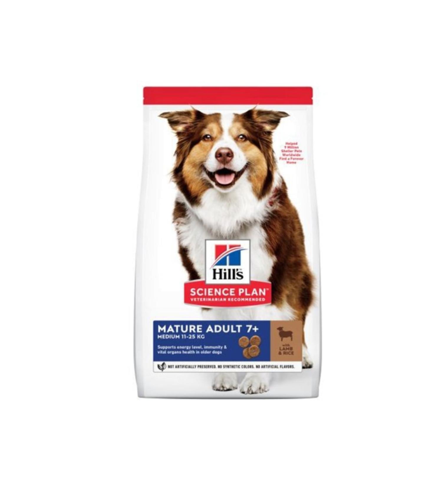 Hill's Mature Adult 7 Medium Breed Lamb Meat Old Dog Food 14 Kg