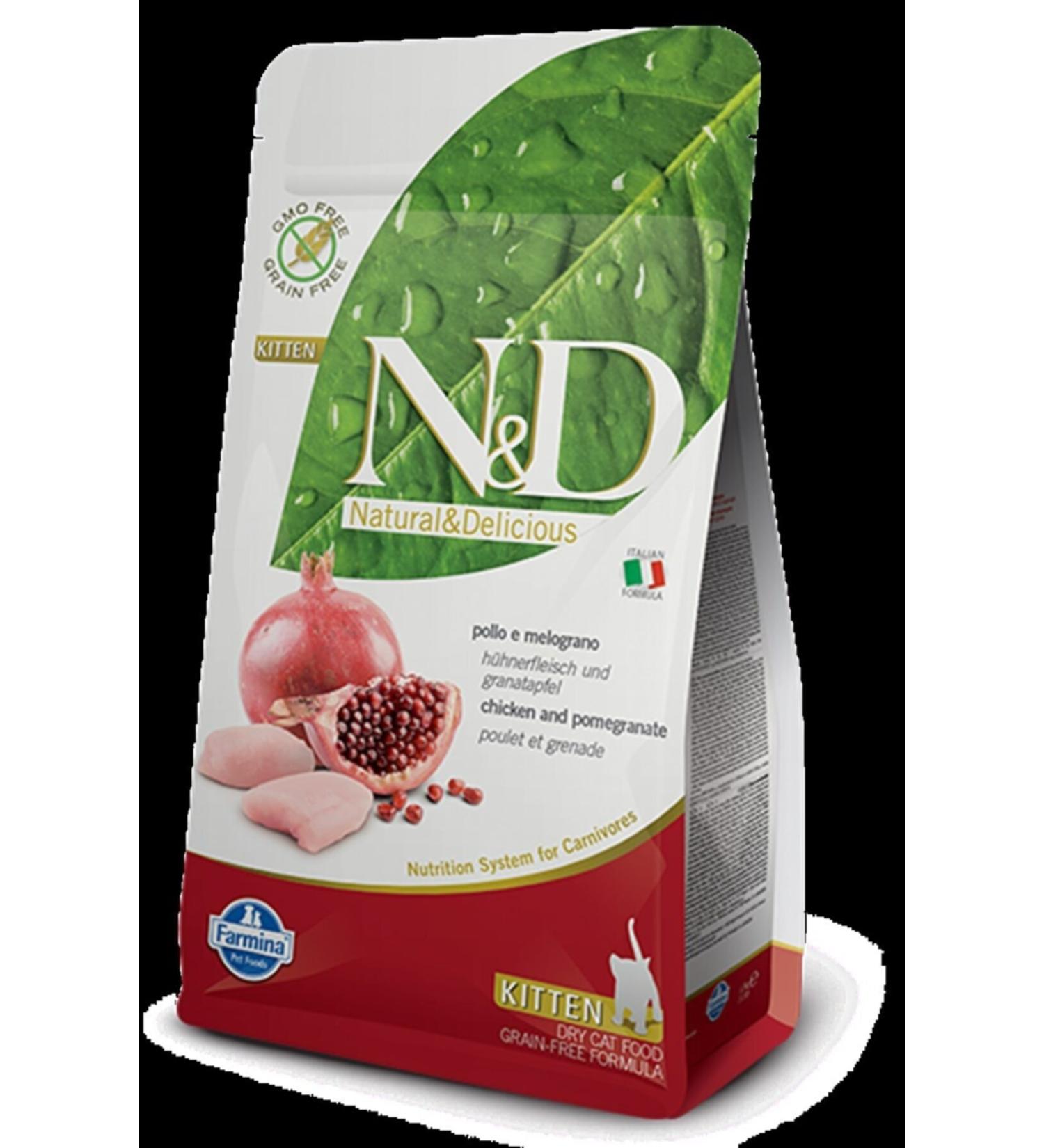 N & D Nd Grain Free Chicken Pomegranate Kitten Food 1.5 Kg