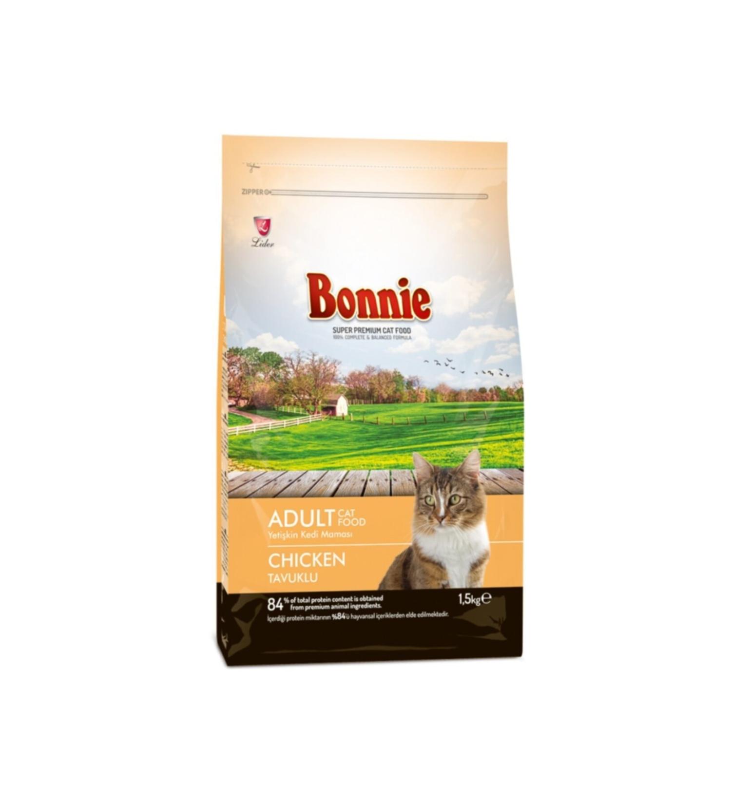 Bonnie Cat Food 1500 Gr Chicken 2 Packs