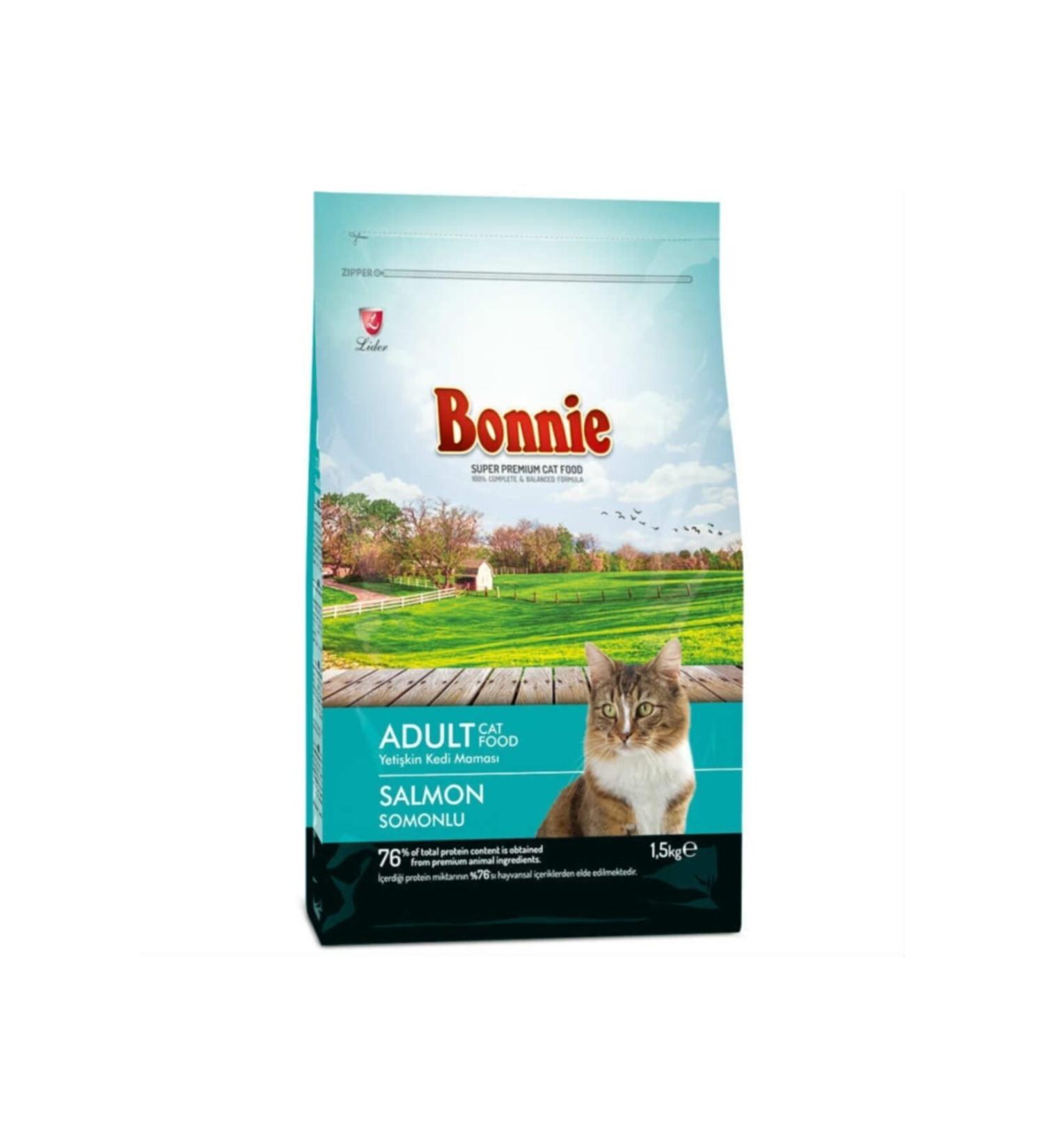 Bonnie Cat Food 1500 Gr Salmon 4 Packs