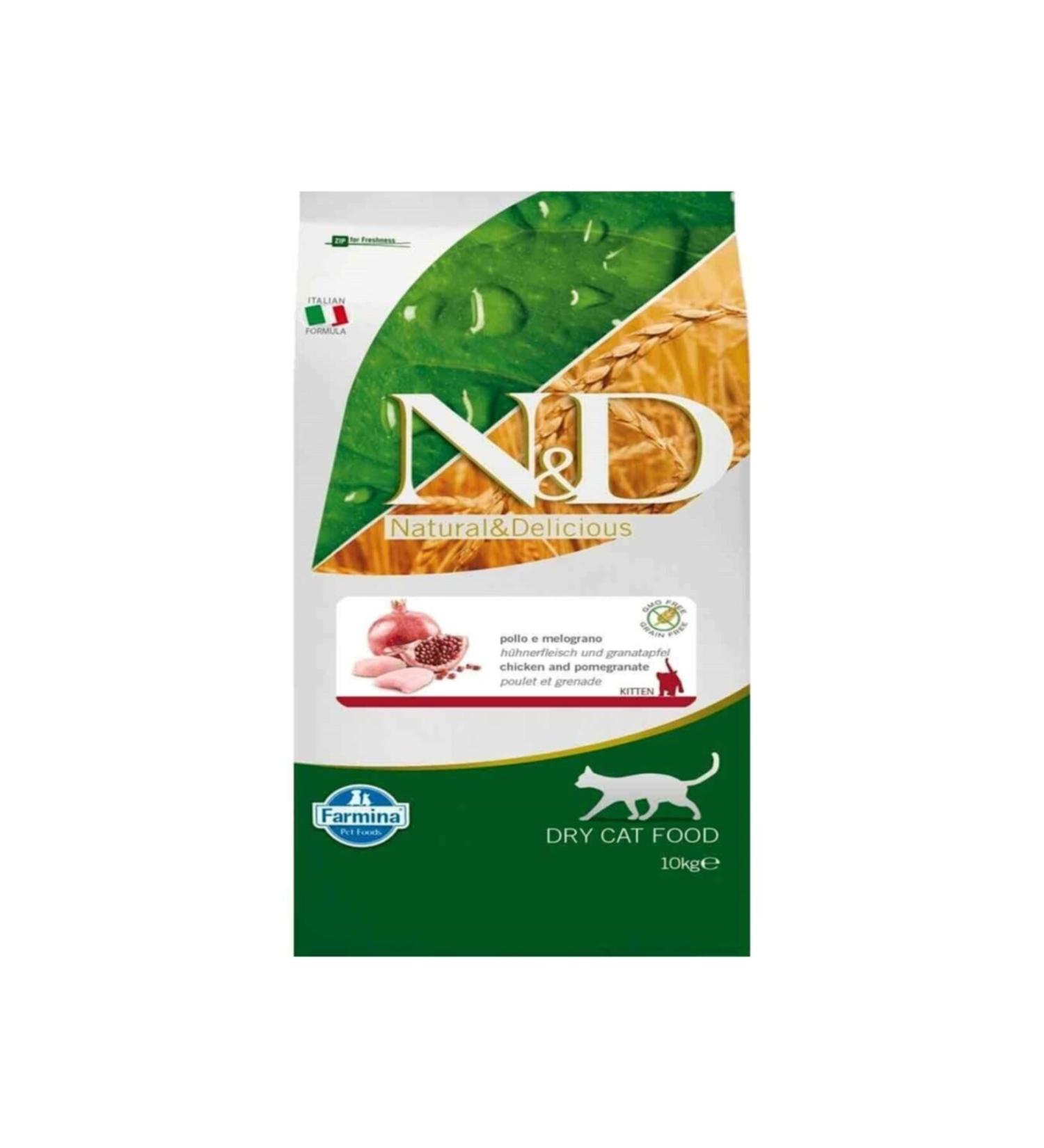 N & DND Grain Free Chicken Pomegranate Kitten 10 Kg