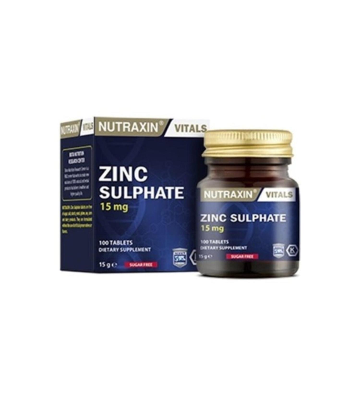 Nutraxin Zinc Sulphate 15 mg