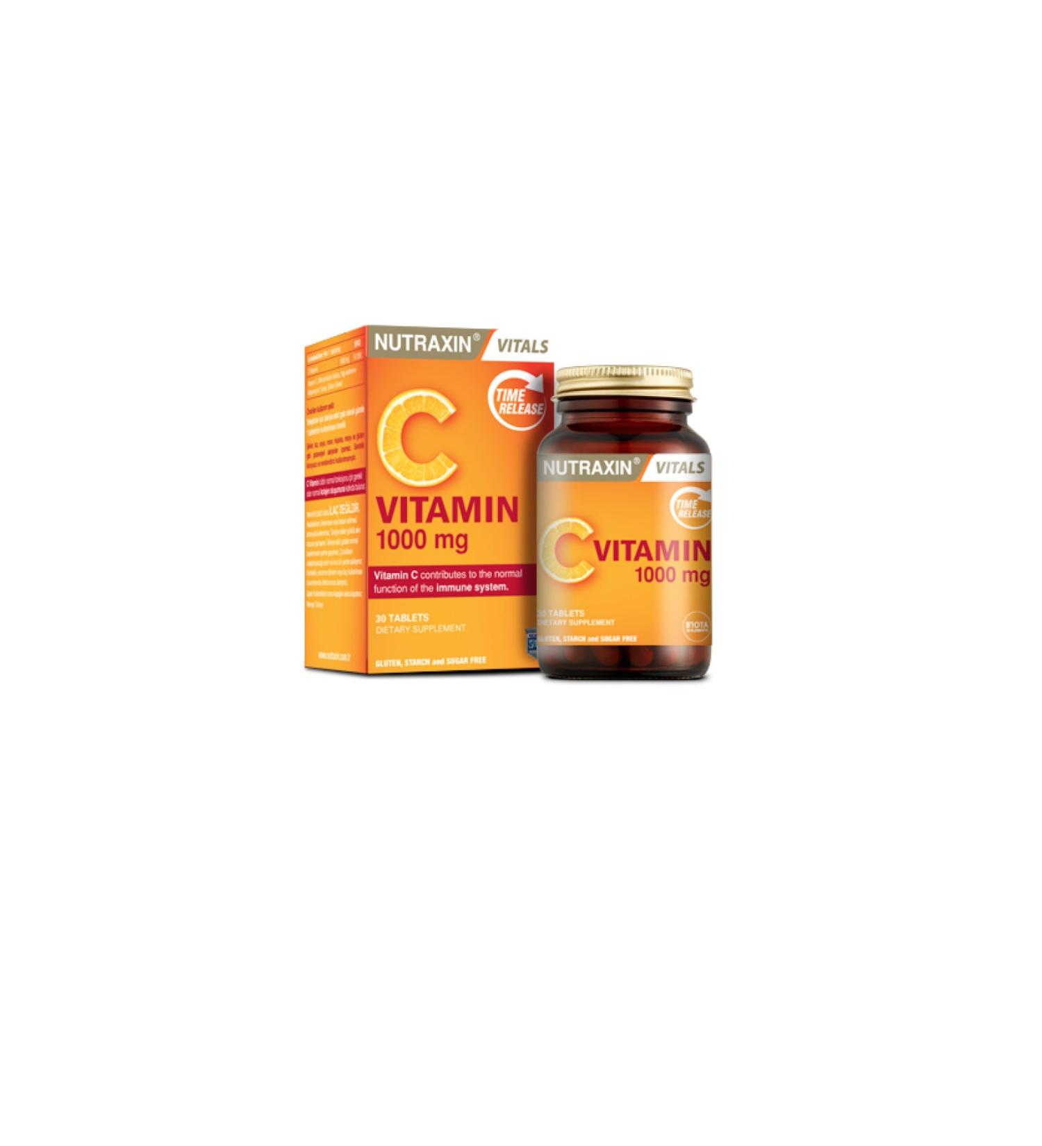 Nutraxin Vitals Vitamin C 1000 Mg 30 Tablets