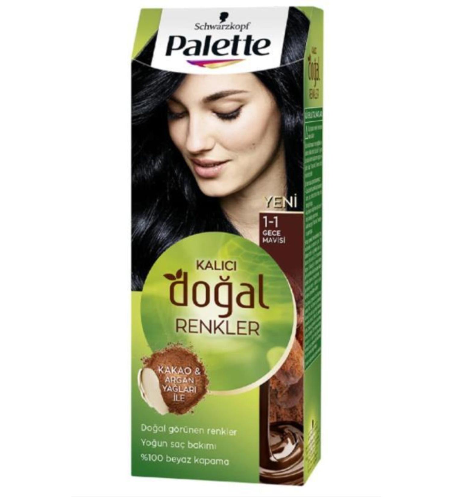 Palette Permanent Natural Colors Hair Dye 1-1 Midnight Blue