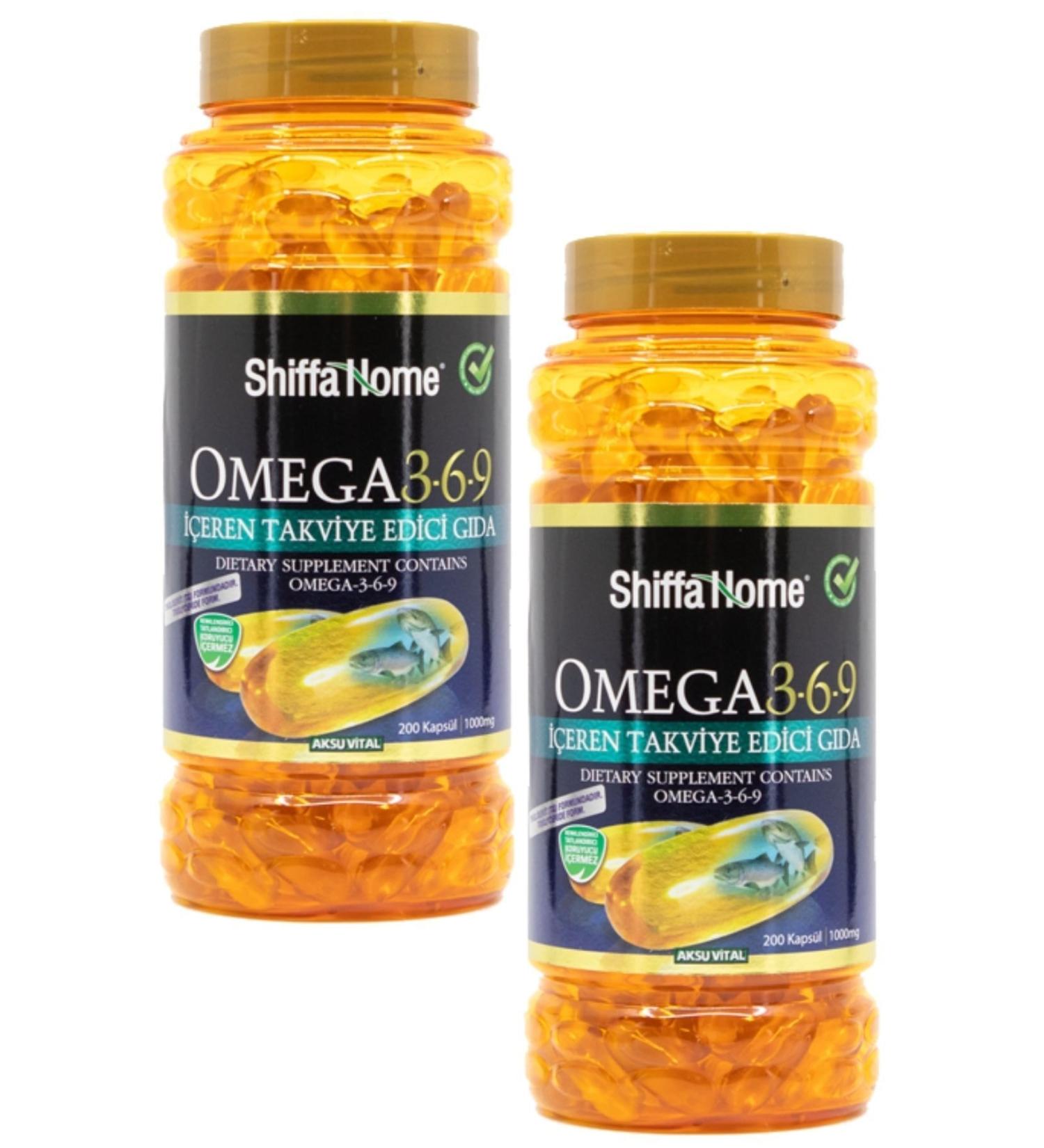 Shiffa Home Omega 3-6-9 1000mg 200 Capsules X 2 Pieces - Buy Online on GoSupps.com