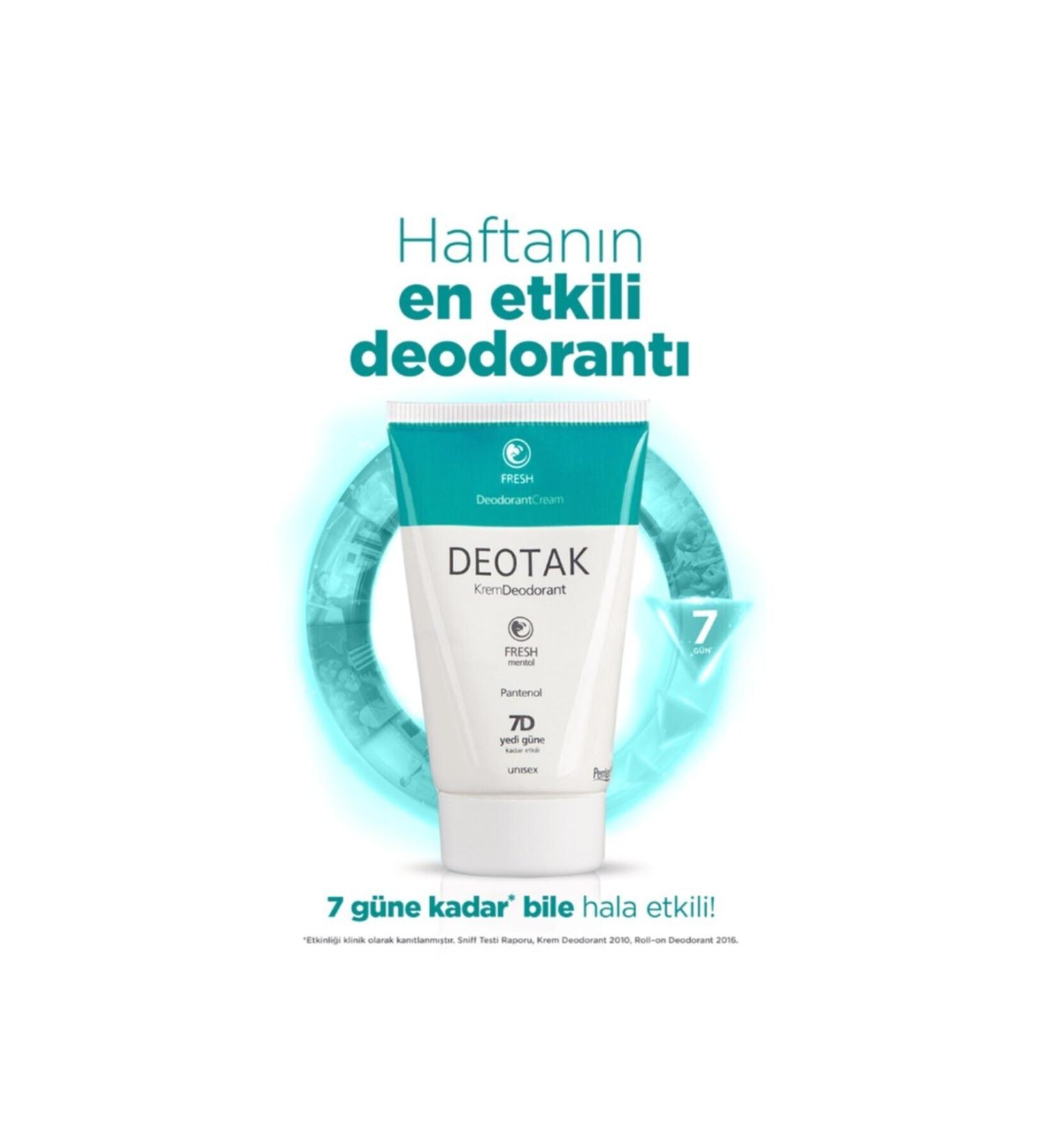 Deotak Fresh Refreshing Cream Deodorant Unisex 35ml
