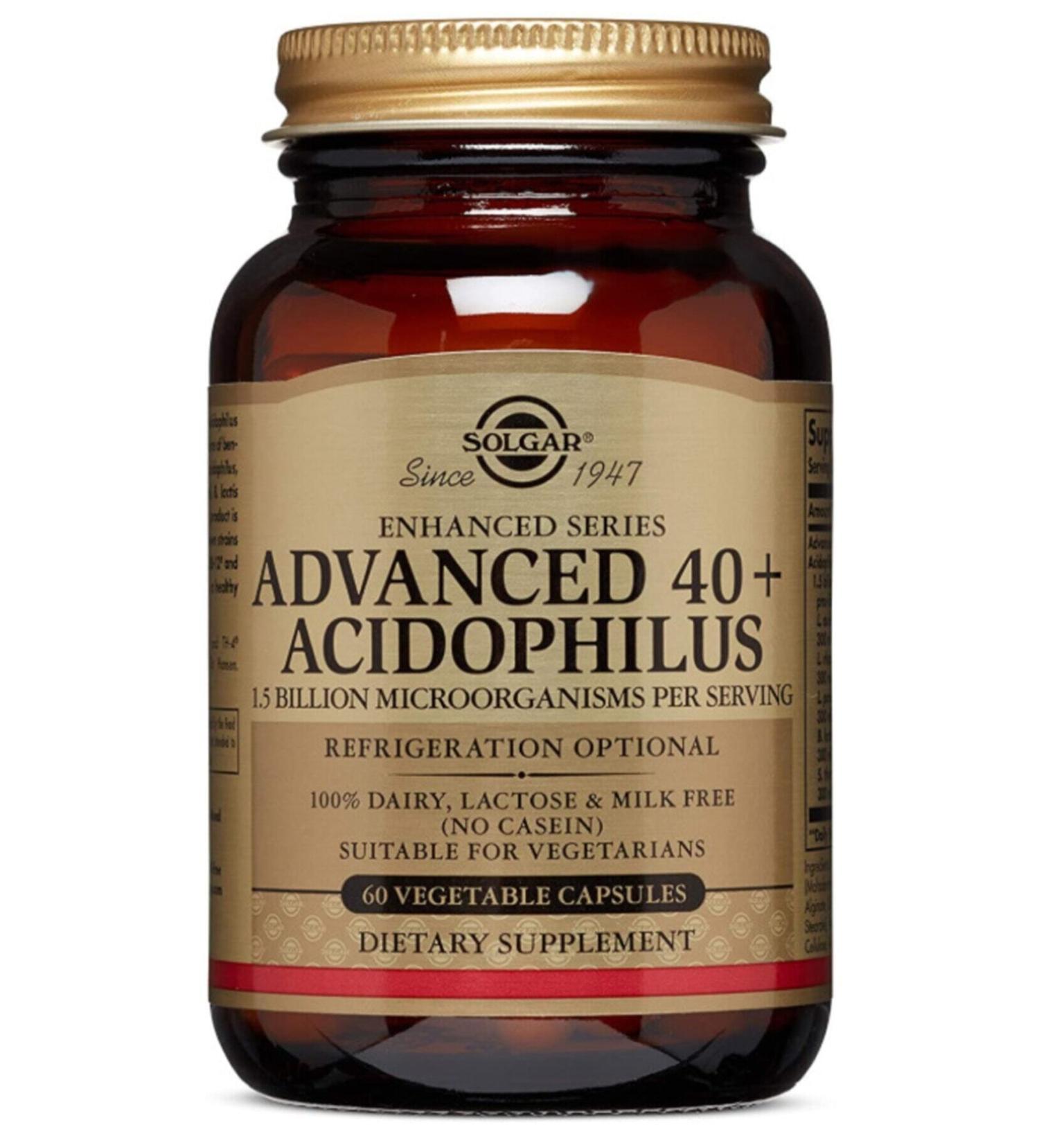 Solgar Advanced 40+ Acidophilus 60 Capsules