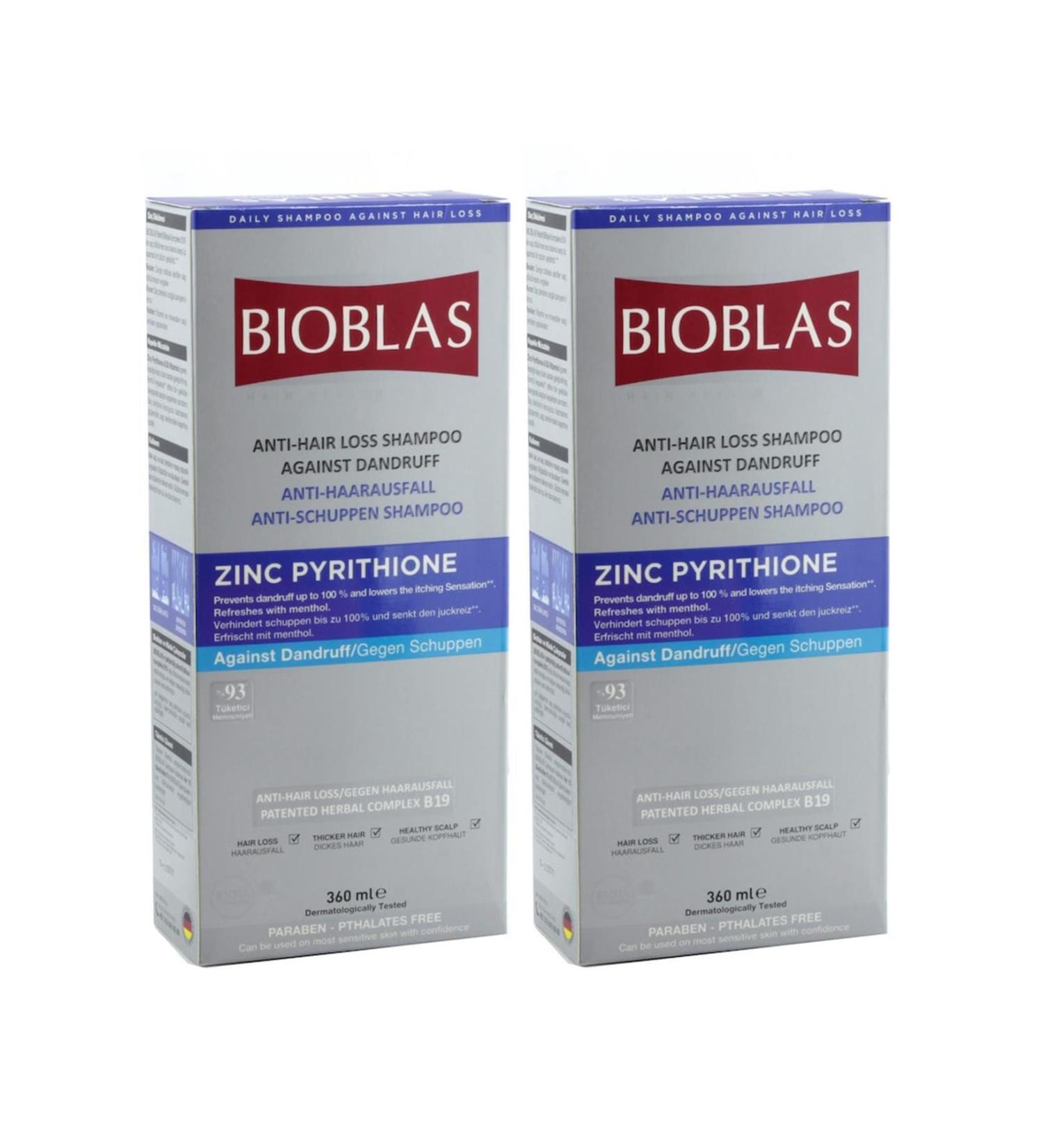 Bioblas Shampoo 360 Ml Anti-Dandruff Effective X 2 Pieces