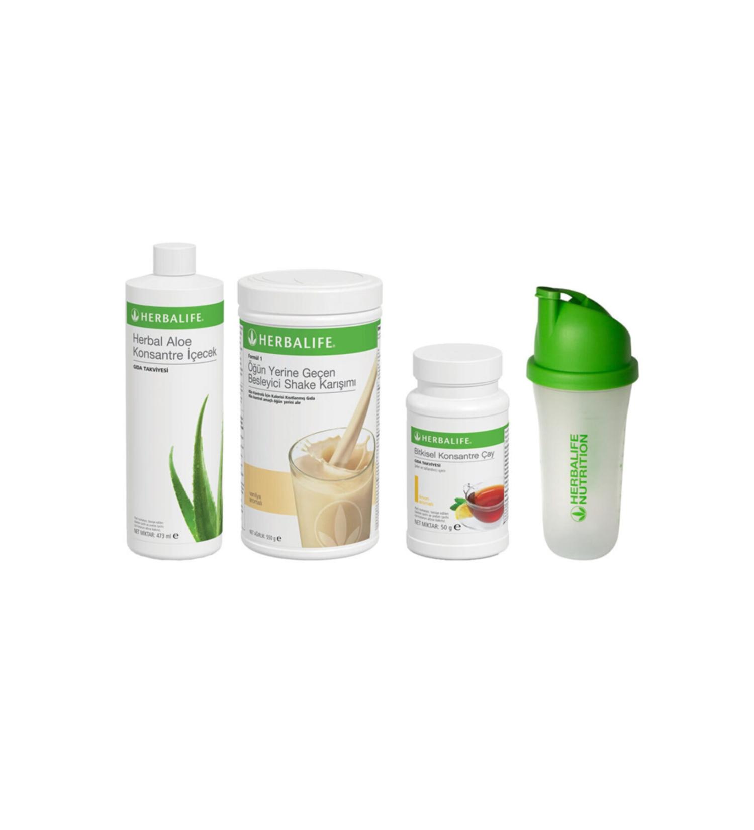 Herbalife Starter Kit 2 1 Vanilla Shake Lemon 50gr Tea Aloe Hek1083