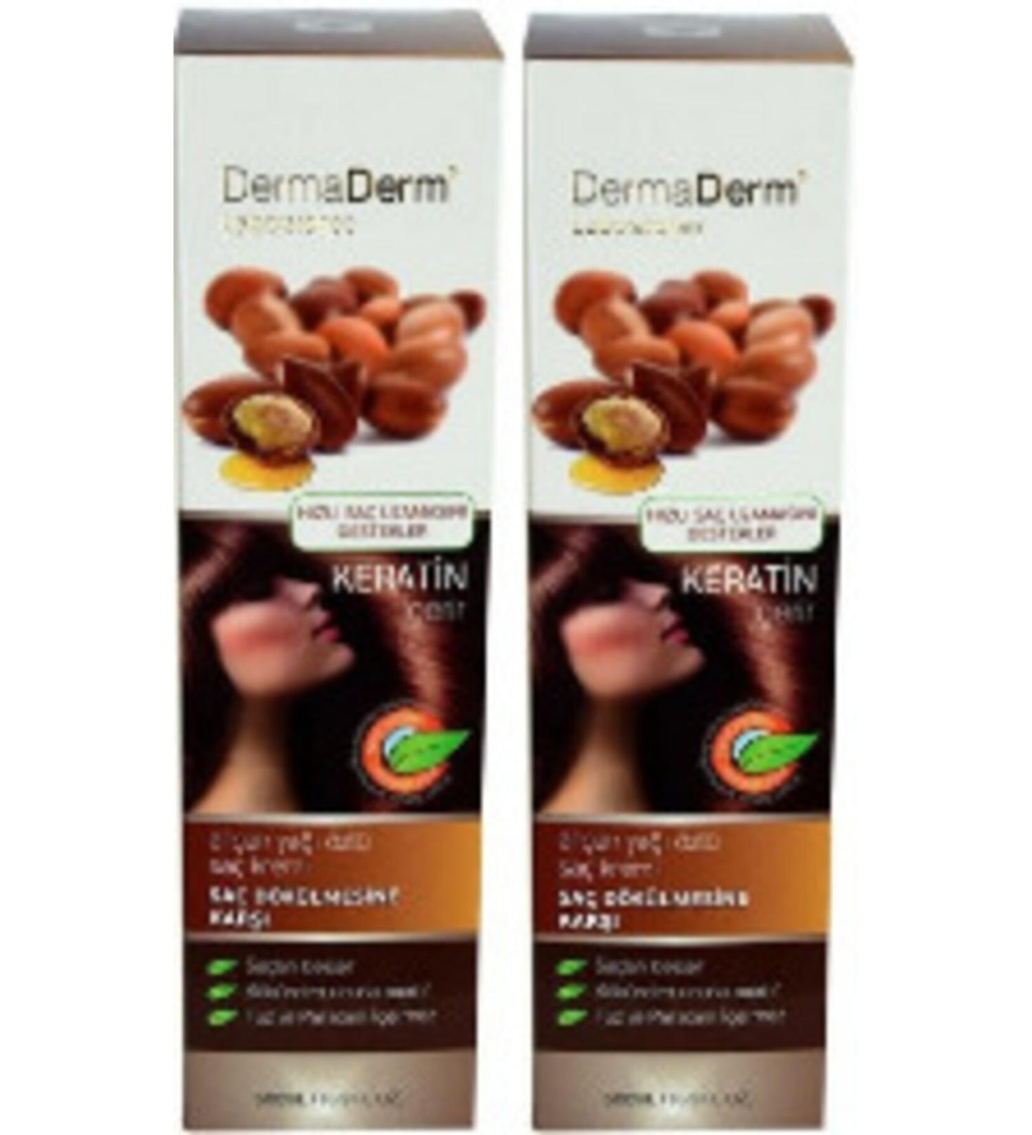 DermaDerm Argan Oil Essence Hair Conditioner Against Hair Loss 500 Ml (2 Pieces)