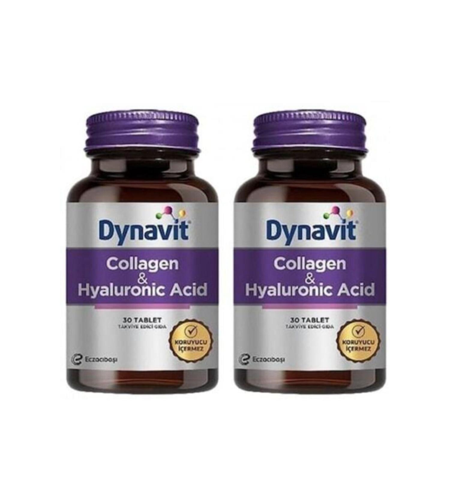 Dynavit Collagen Hyaluronic Acid 30 Tablets 2 Pieces