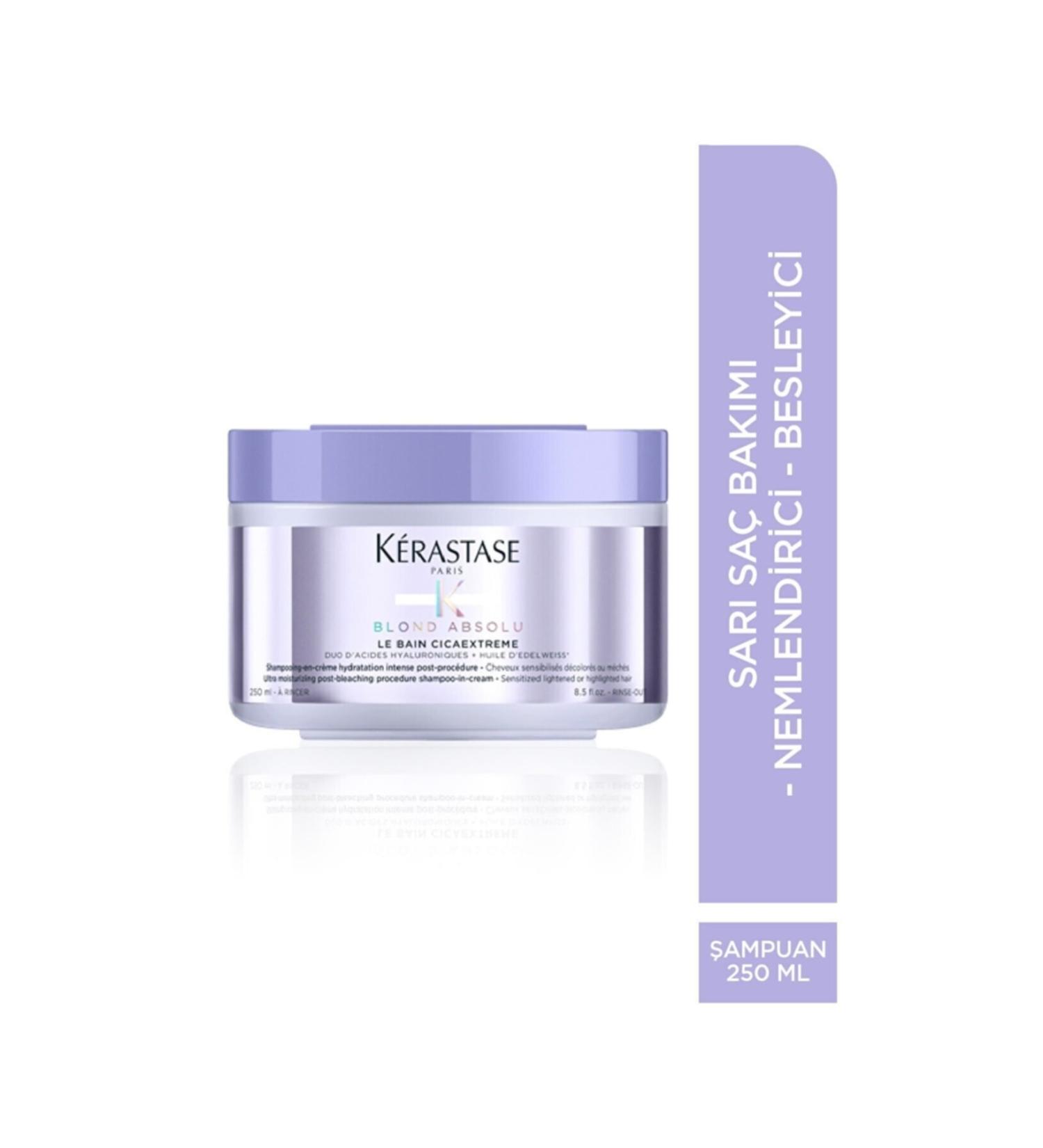 Kerastase Blond Absolu Le Bain Cicaextreme Post-Processing Hair Shampoo for Blonde Hair 250 Ml