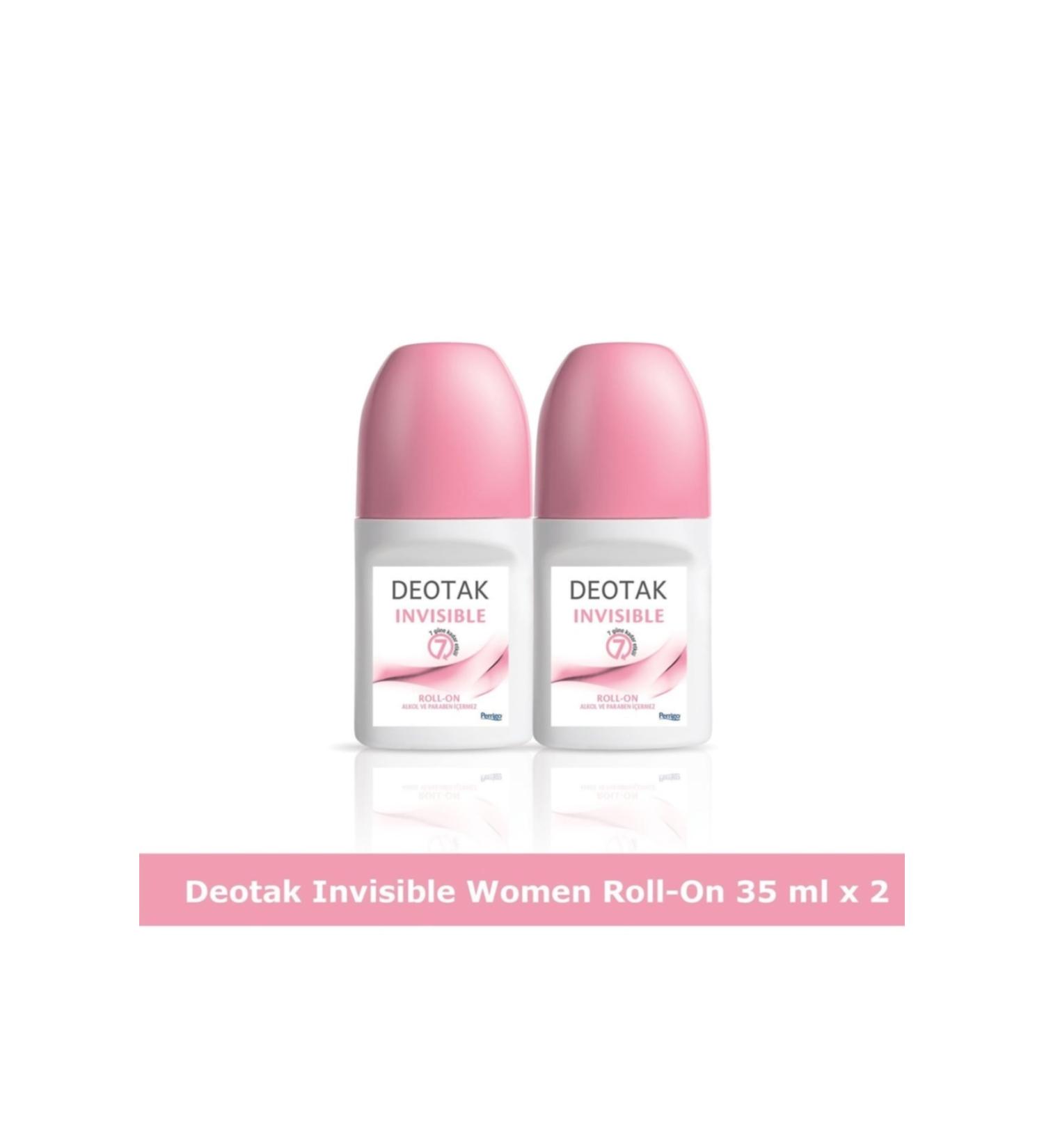Deotak Invisible Roll On 35 Ml X 2 Pieces