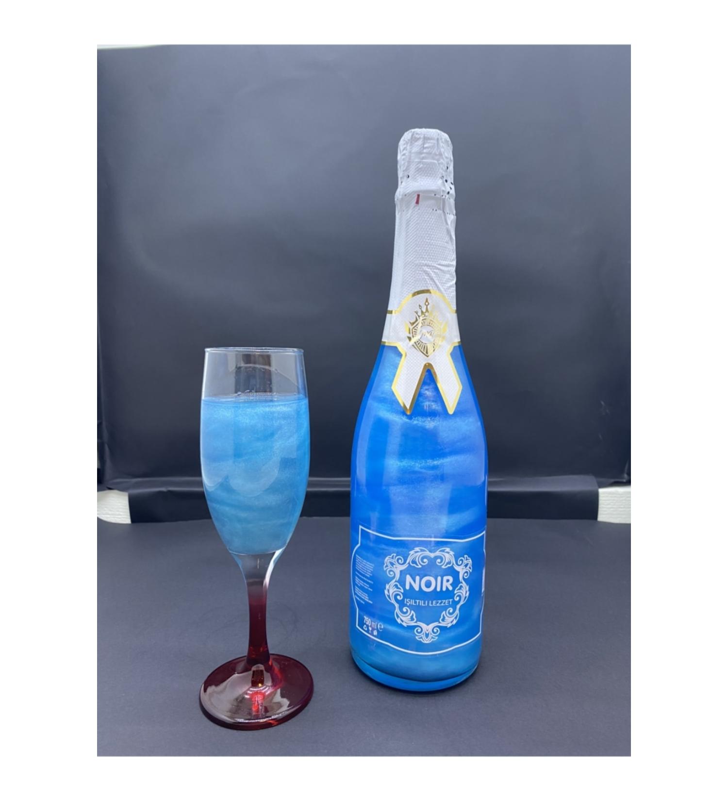 Noir Non-Alcoholic Carbonated Drink Blueberry Blue Hawaii Flavored 750 ml