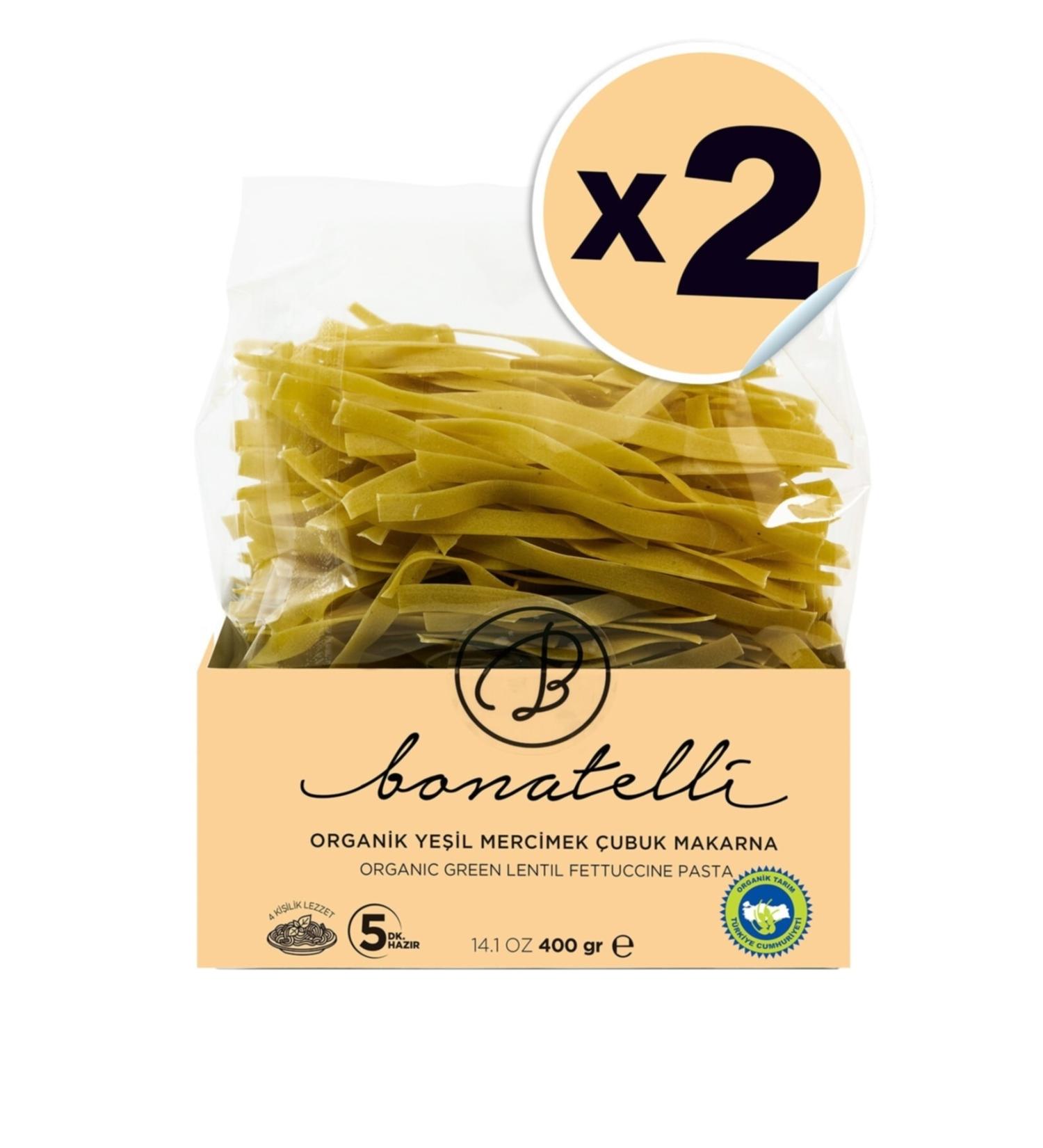 Bonatelli 2-Piece Organic Green Lentil Pasta - Buy Online on GoSupps.com