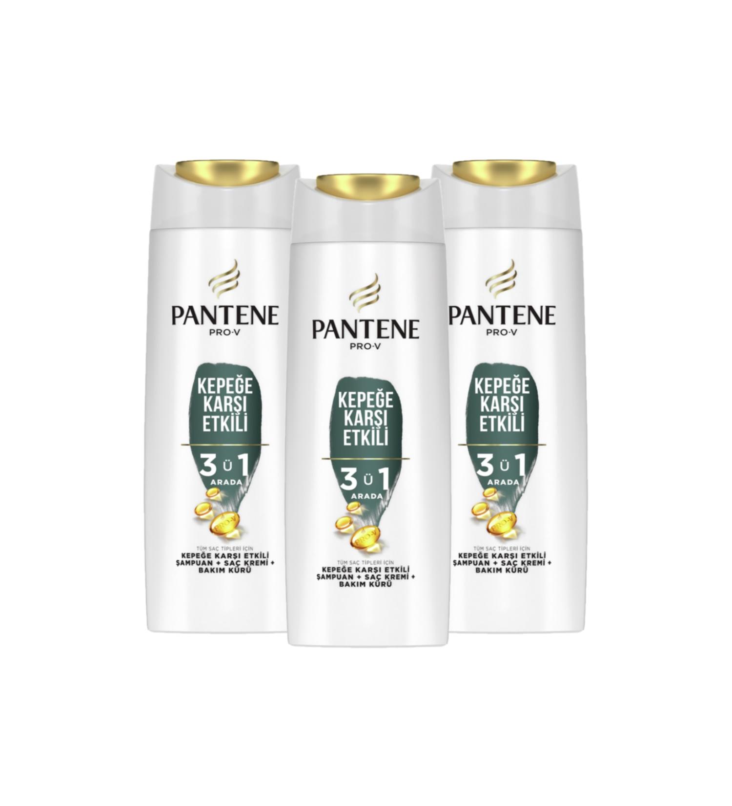 Pantene Pro-v Anti-Dandruff 3 in 1 Shampoo for All Hair Types 400 ml X3 - Buy Online on GoSupps.com