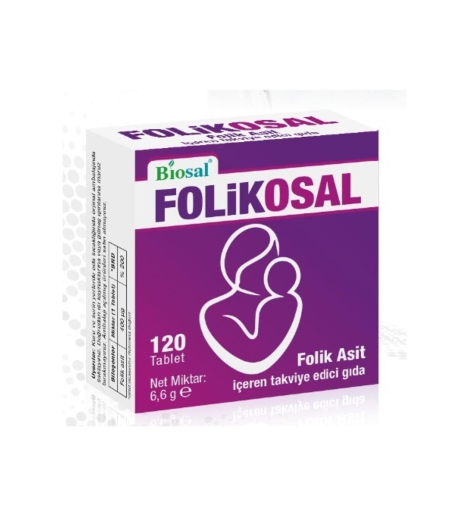 Biosal Folic Acid 400 Mcg 120 Tablets - Buy Online on GoSupps.com