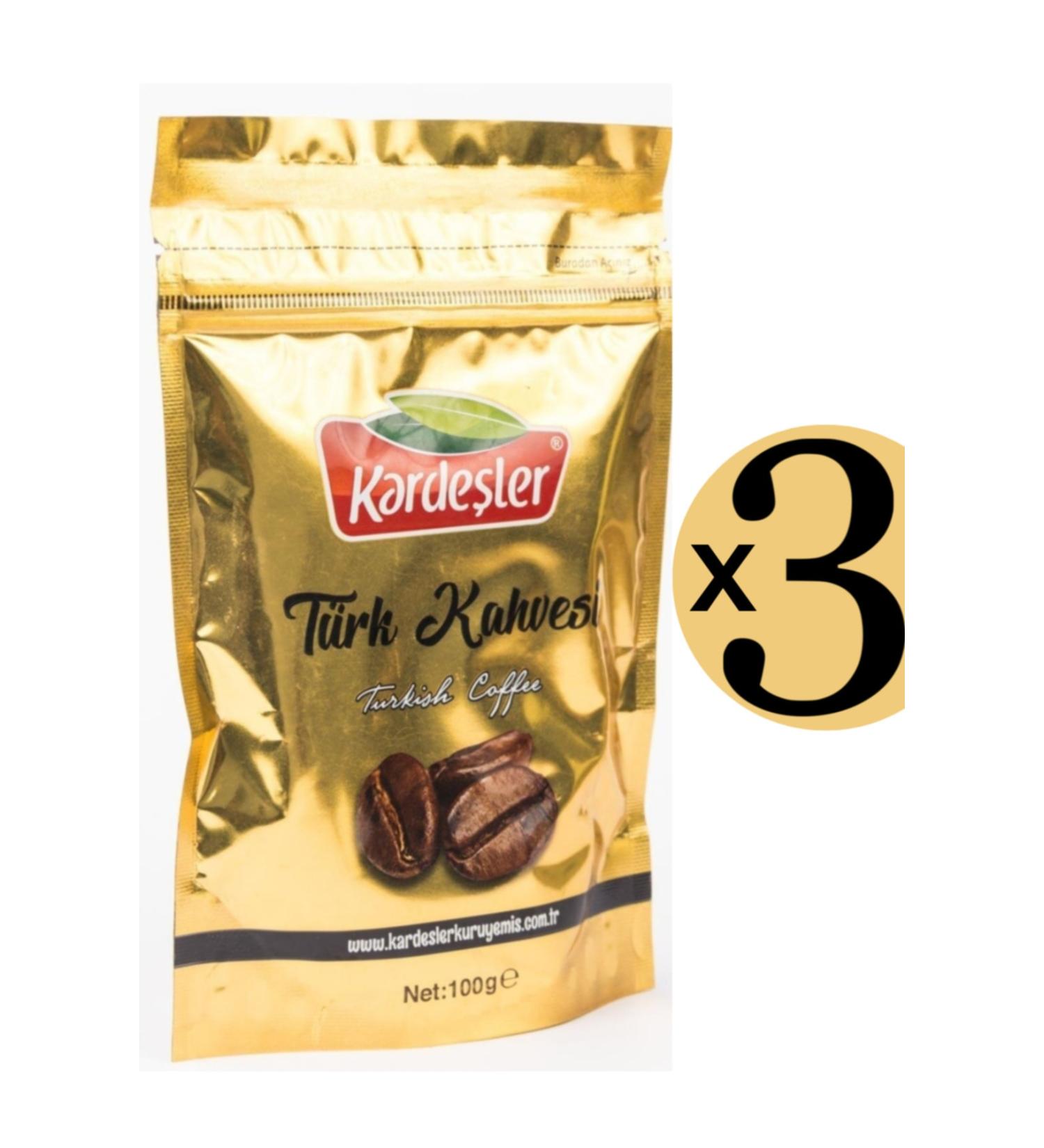 Brothers Nuts Turkish Coffee Soft Drink 100 gr 3' Pack Locked Packaging