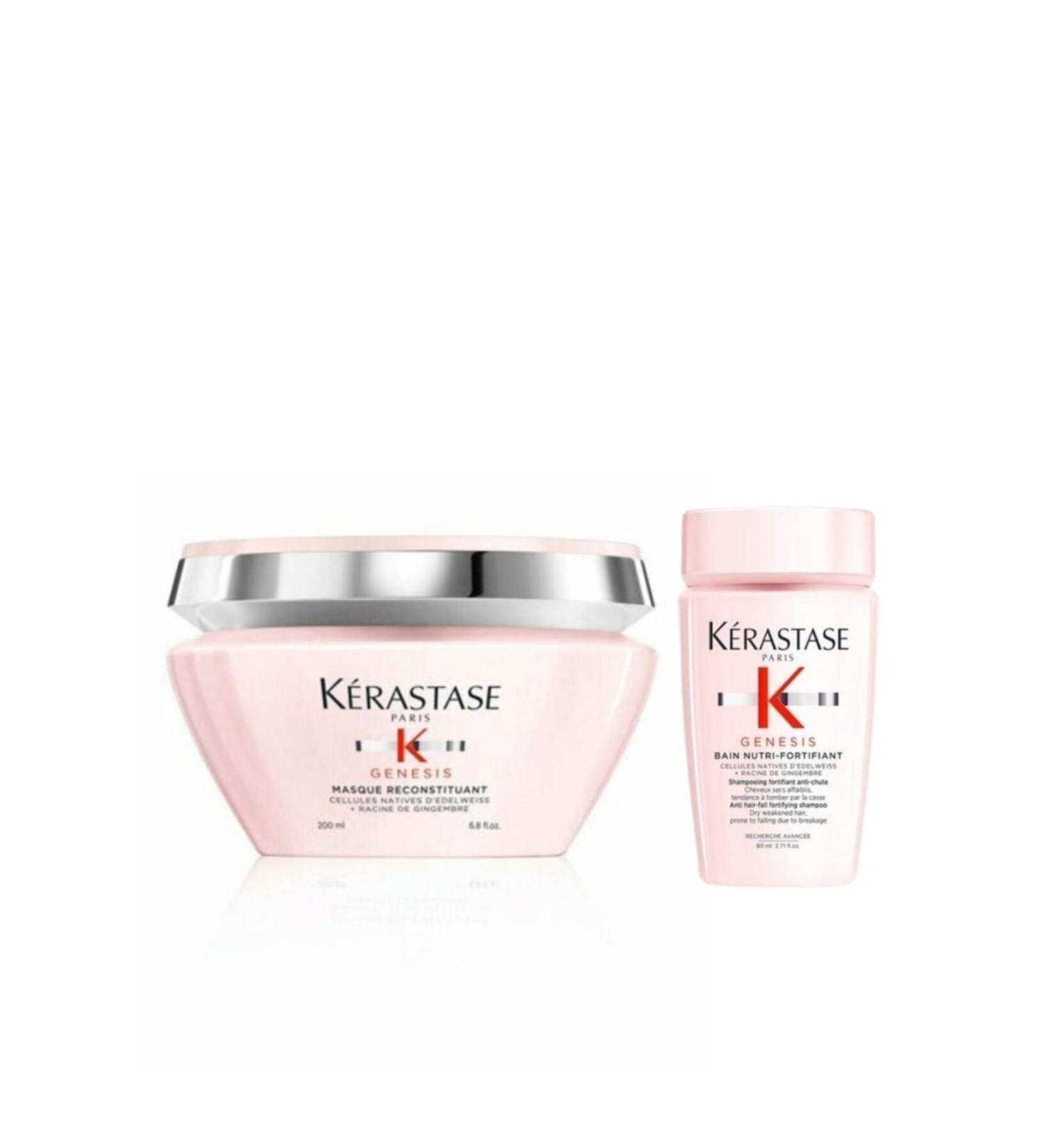 Kerastase Genesis Anti-Hair Loss Strengthening Mask 200 Ml and Genesis Bain Hydra-fortifiant Shampoo 80 Ml
