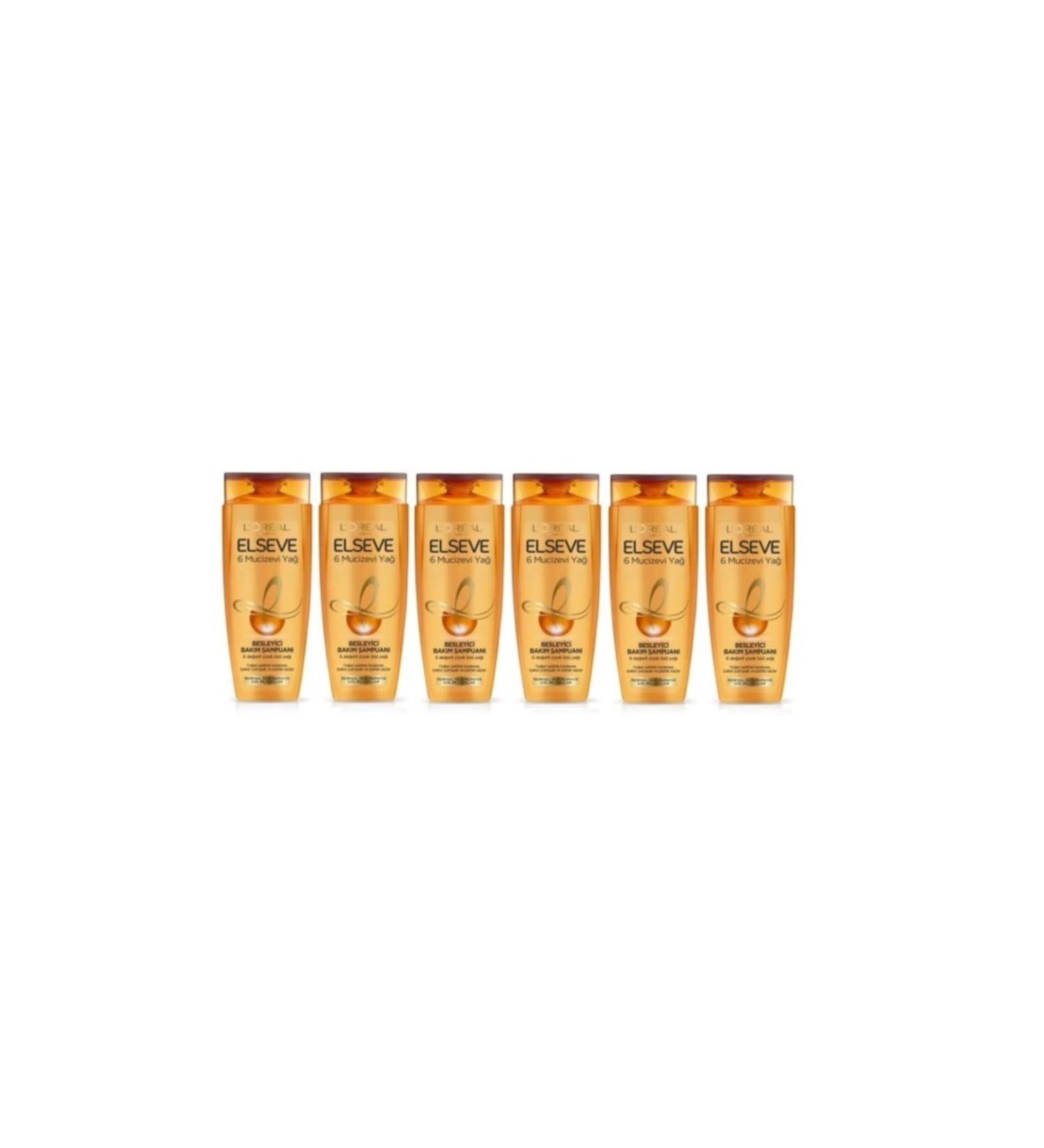 Elseve Loreal Shampoo 6 Miraculous Oil Nourishing Care Shampoo 670 Ml X 6 Pieces