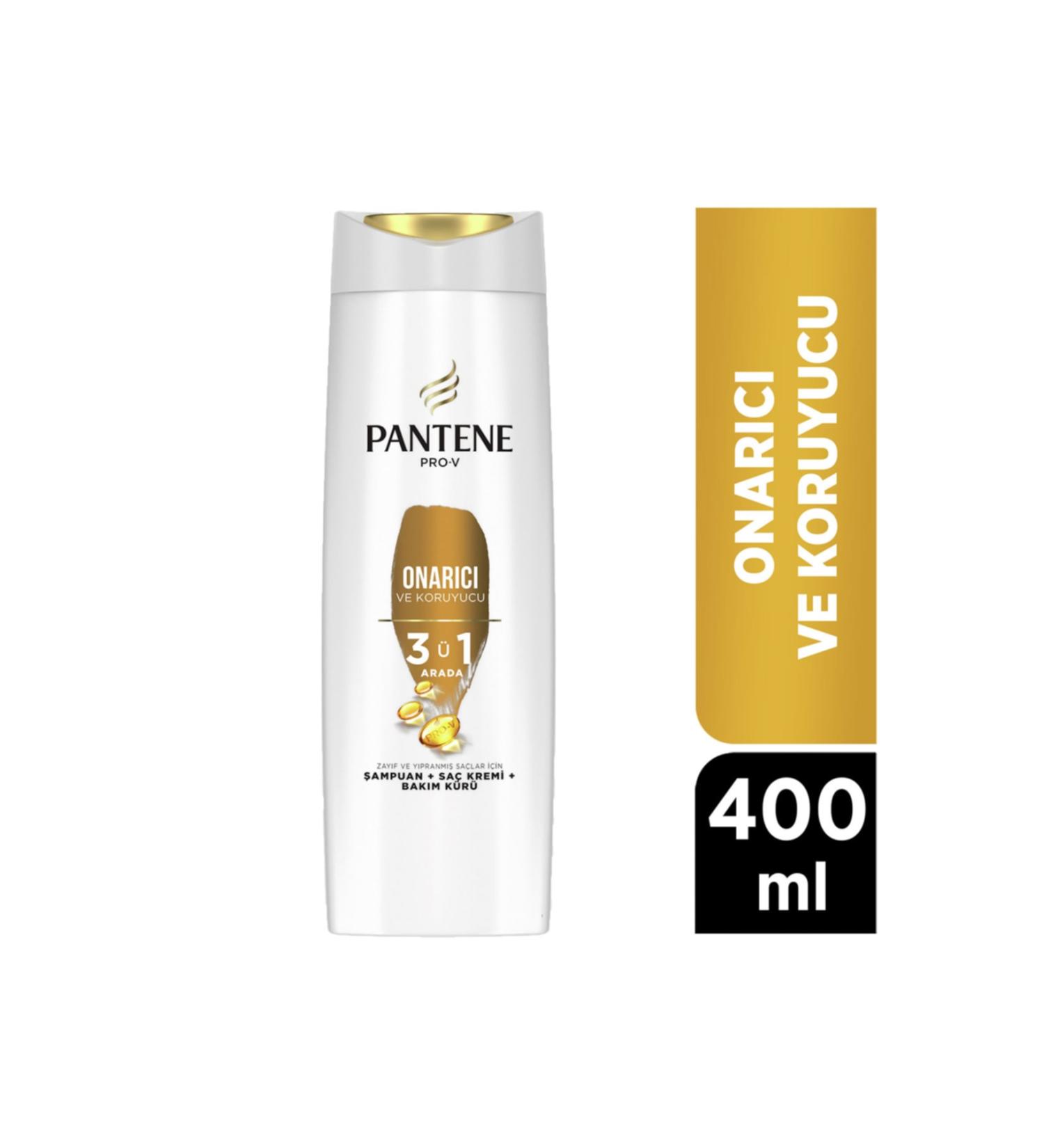 Pantene Repair and Protective Care for Damaged Hair 3 in 1 Shampoo 400 ml - Buy Online on GoSupps.com