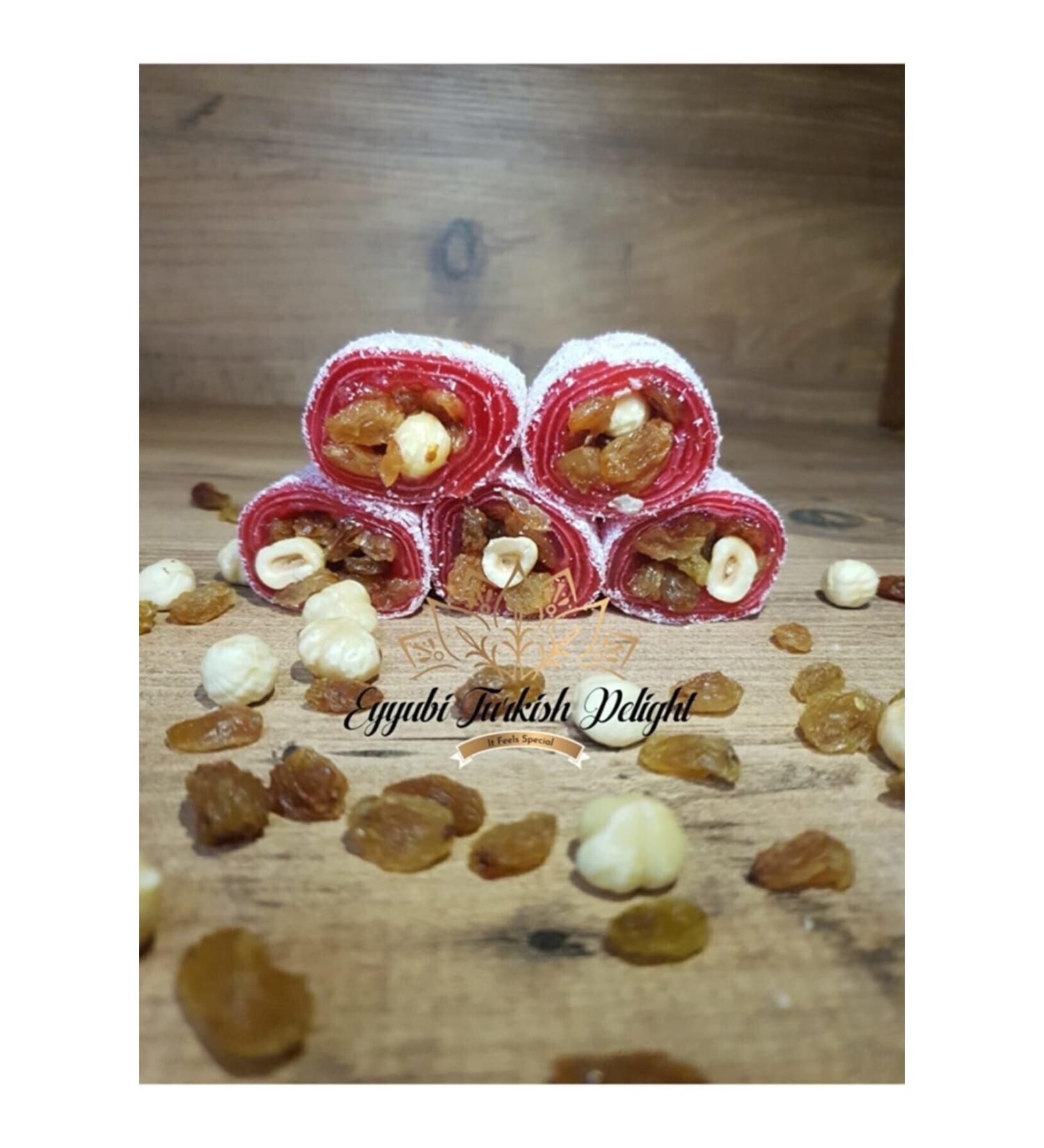 Ayyubi Turkish Delight Sour Strawberry Turkish Delight 500 Gr